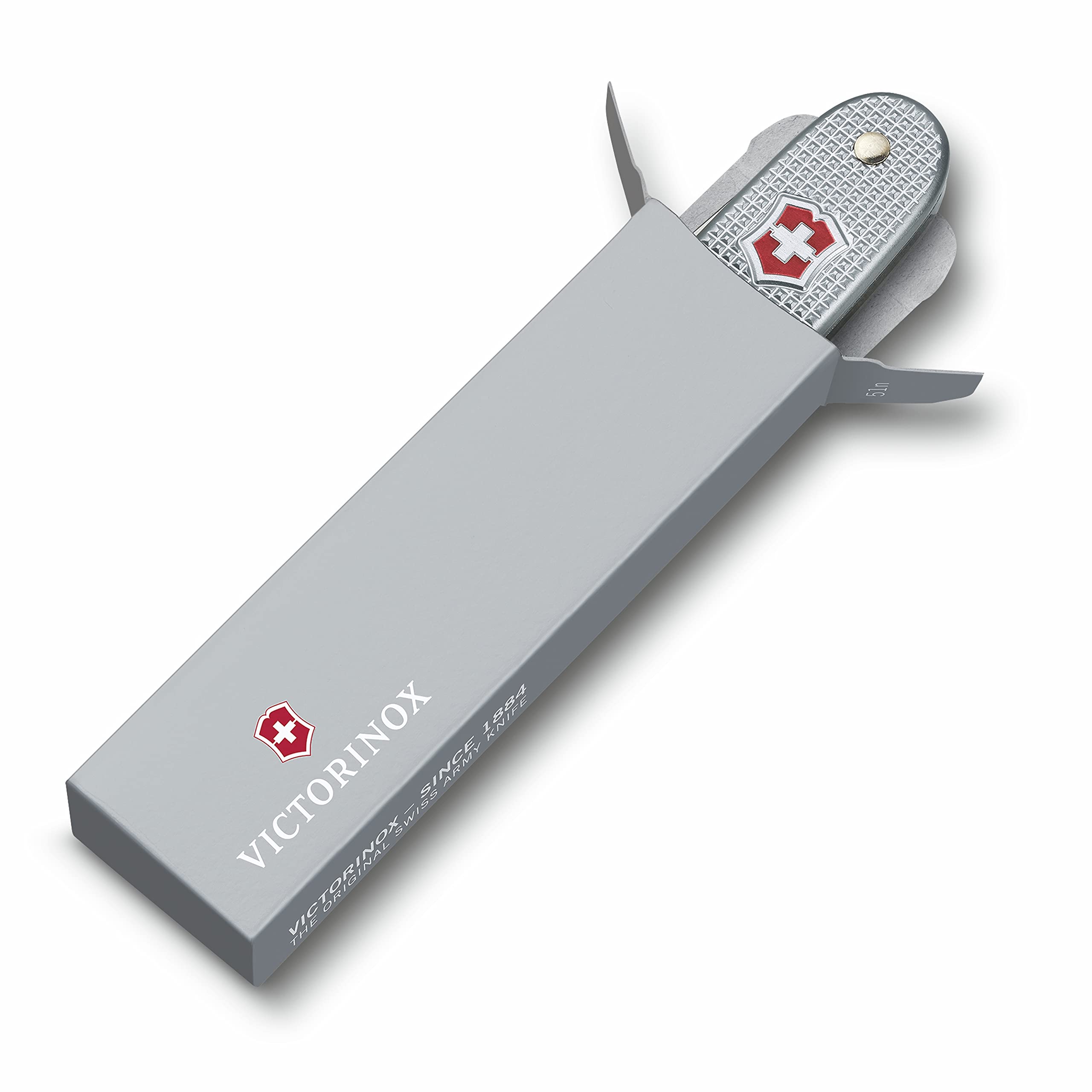 Victorinox Navaja Pioneer Alox Con Petición Grabado en La Hoja I Regalo Para Hombres Mujer I Para Cumpleaños I Suiza Navaja Personalizada Con 8 Funciones 0.8201.26