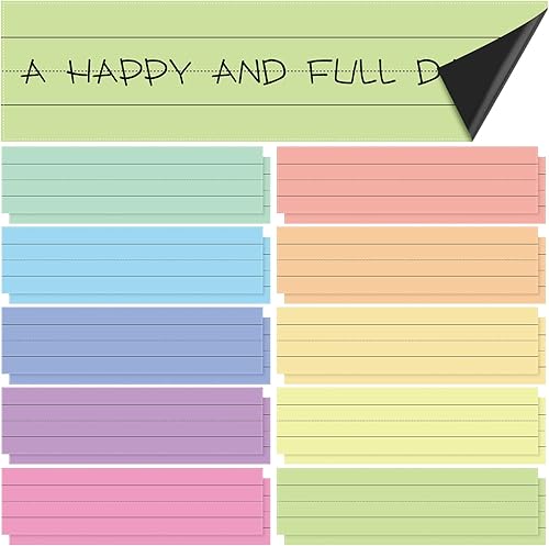 Tiras magnéticas de oración de 12 x 3 pulgadas, tiras magnéticas de borrado en seco para profesores, tiras magnéticas, herramientas de aprendizaje