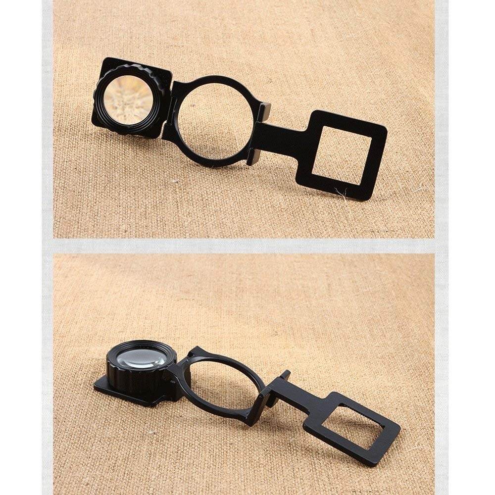 Lupa De Aumento Con Lente De Cristal Óptico Y Metal, 20 Aumentos, Para Personas Mayores, Estudiantes, Profesionales, Plegable, Hd, Para Lectura, Reparación De Ropa, Electrónica, Relojes Y Teléfonos,