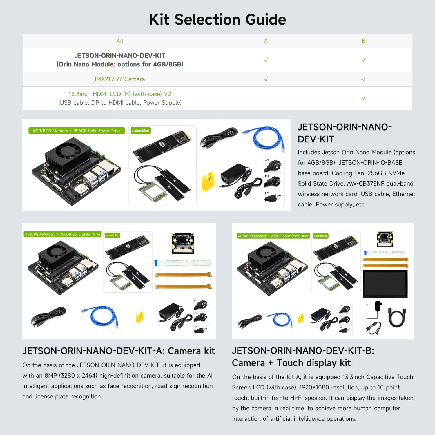 Waveshare Jetson Orin Nano AI Development Kit for Embedded and