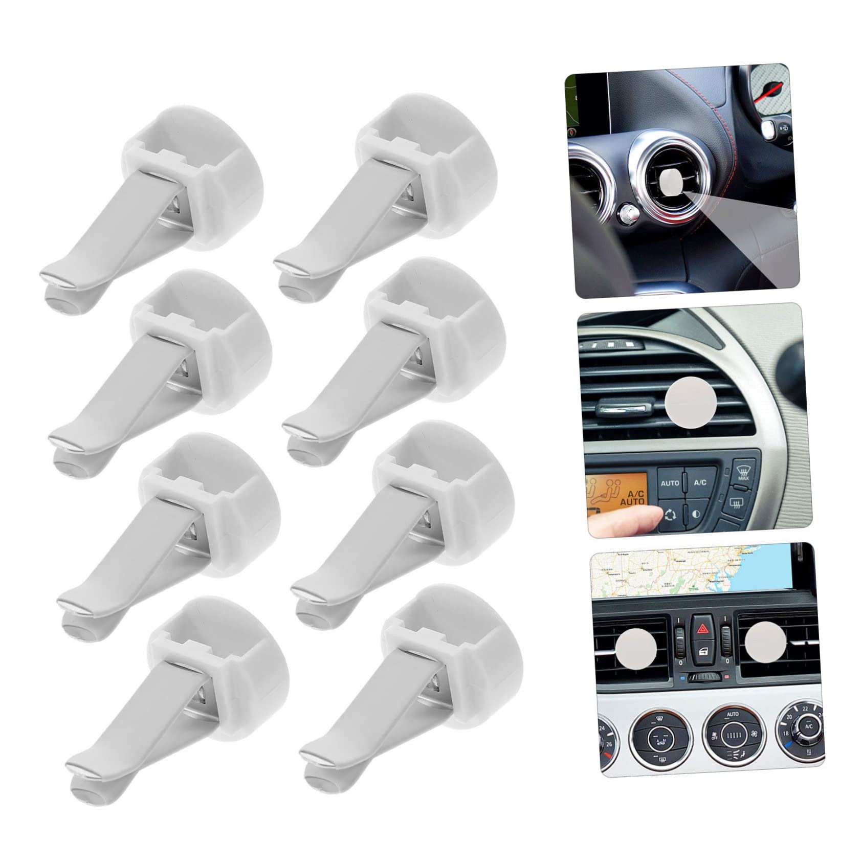 Kit Clip per Bocchetta di Ventilazione Auto 100 Pezzi Metallo Plastica | Bianco, per Auto e Uscita Aria, Decorazione Diy, Lavorazione Affidabile