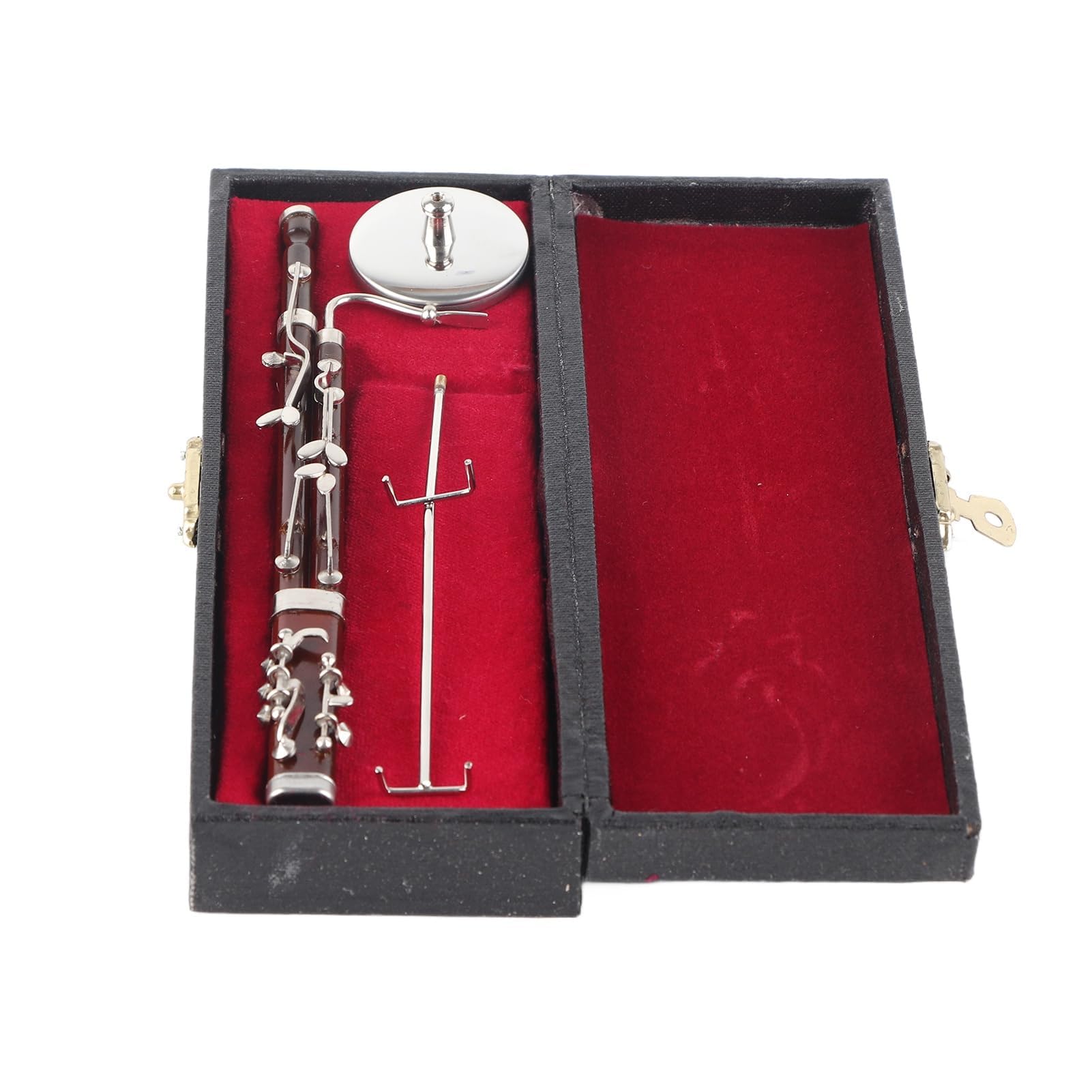 Fagott Ornamente,Burgunder Bakelit Fagott Ornament Dekoration Miniatur Dekoration Mini Musikinstrument Modell Handwerk 17cm