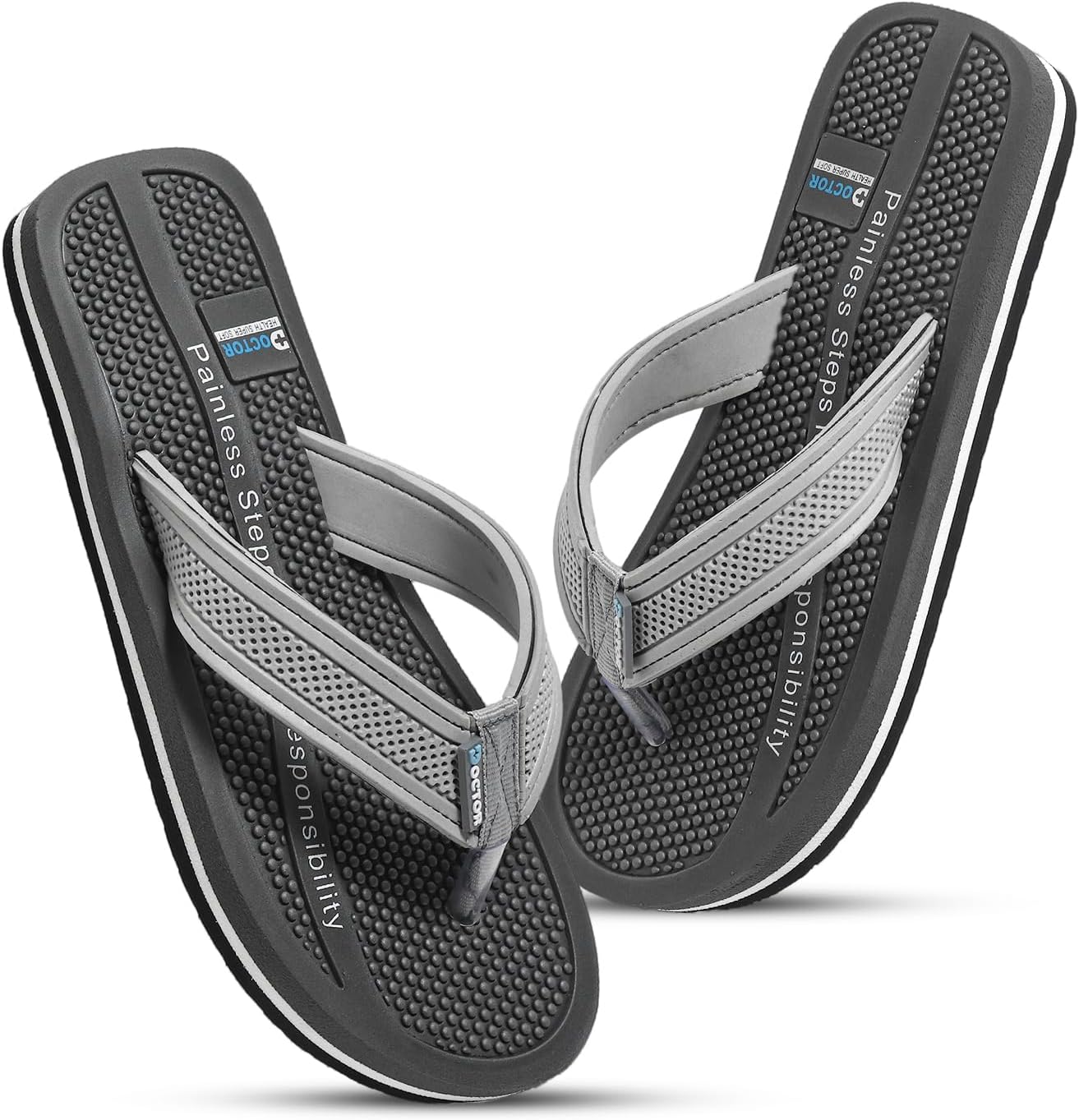 DOCTOR HEALTH SUPER SOFT Men's Acupressure Slippers | Flip-Flops | Men's & Boy's Slippers | Comfortable & Lightweight | Soft Foot Massager | All Day Wear Acupressure Slipper