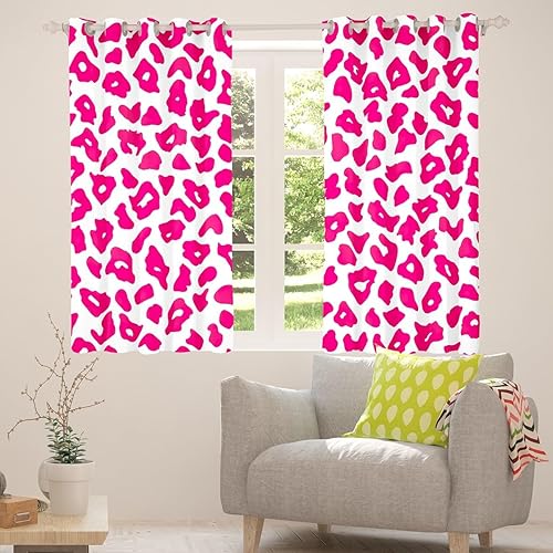Miniatura 5 de Cortinas de ventana con estampado de leopardo, cortinas con estampado de guepardo africano para niños, niñas y mujeres, cortinas de ventana de piel