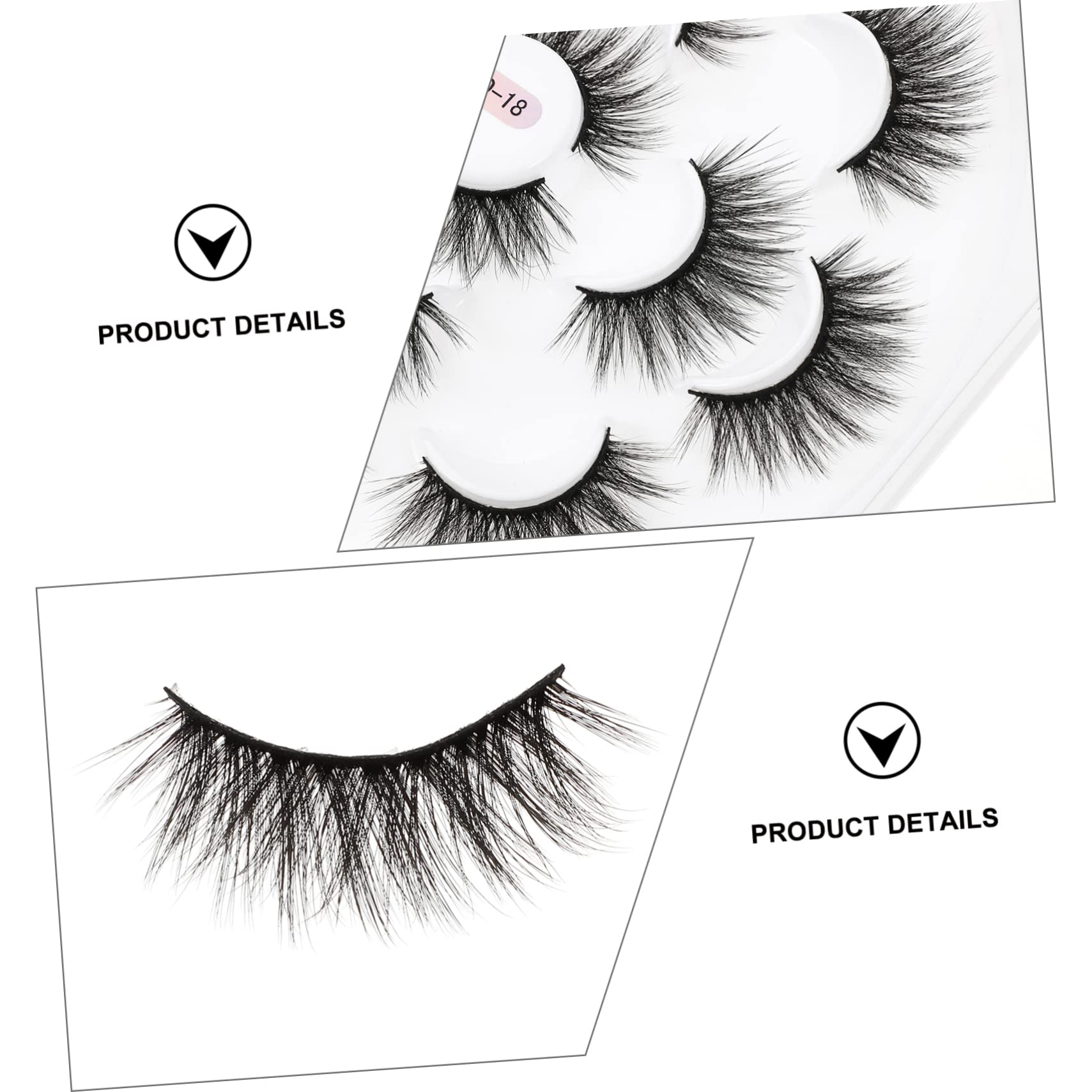 FRCOLOR Ciglia Finte Naturali e Voluminose Per Trucco Donna Per Uso Professionale e Personale Facilità Uso Look Elegante e Radioso