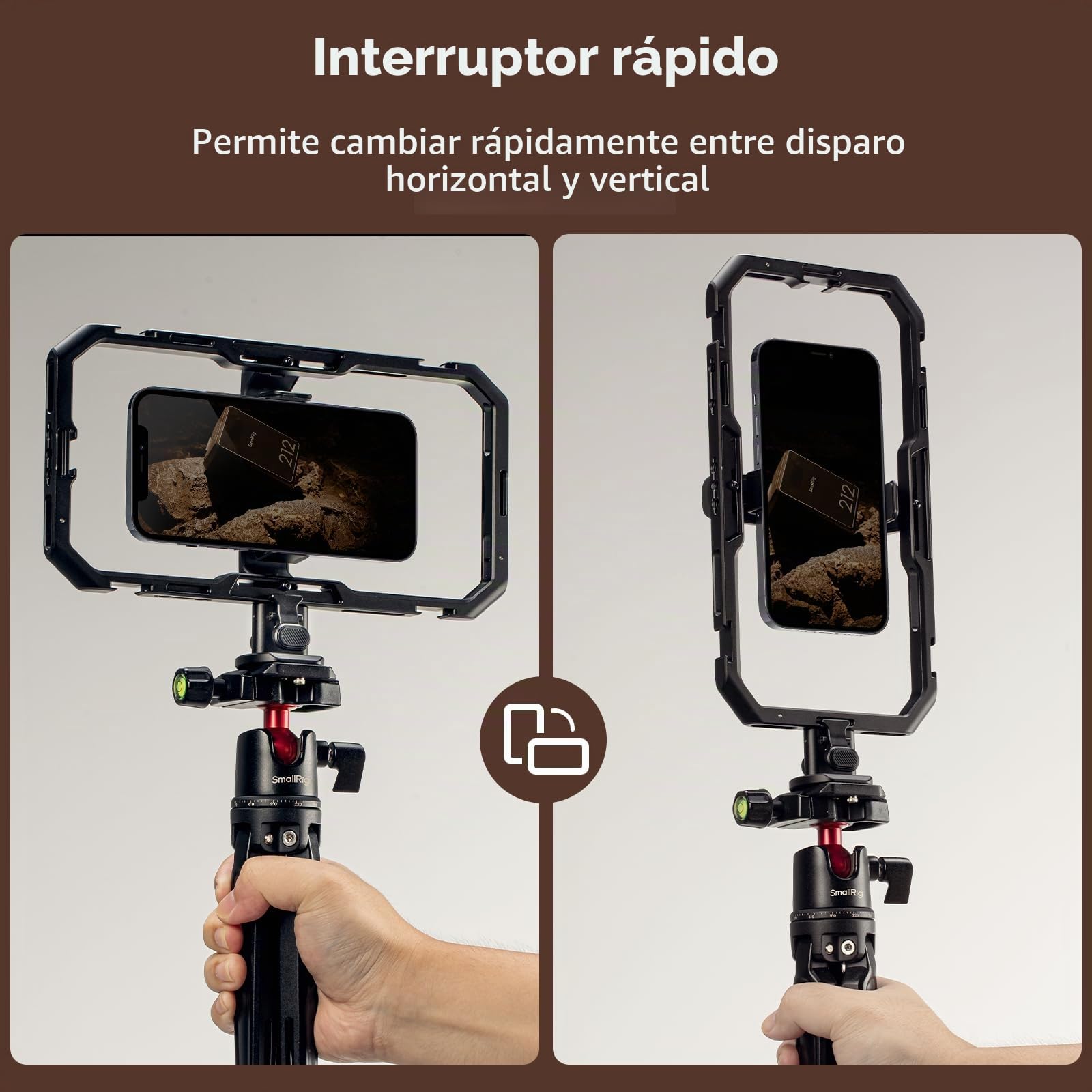 SMALLRIG H11 Adaptador para Cage Móvil de Liberación Rápida SMALLRIG, para Trípodes, Estabilizadores de Cardán, Controles Deslizantes y Otros Equipos con Cabezales de Trípode para Arca-Swiss - 4609