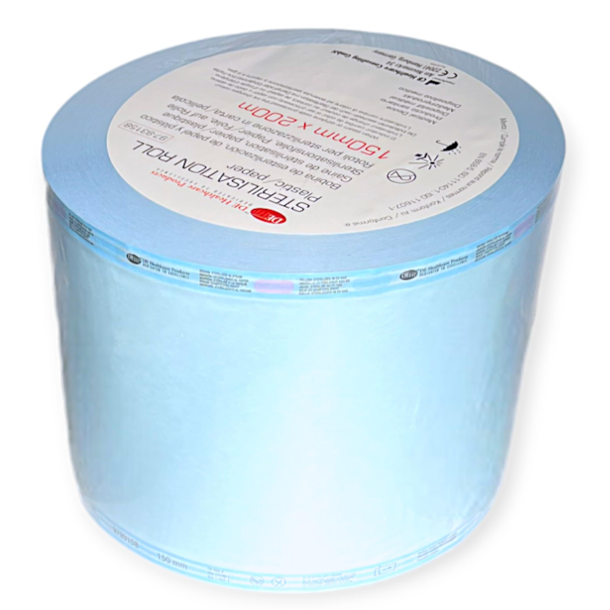Sterilisationsfolie mit Indikator für Autoklaven 200m x 150mm, reißfest, latexfrei