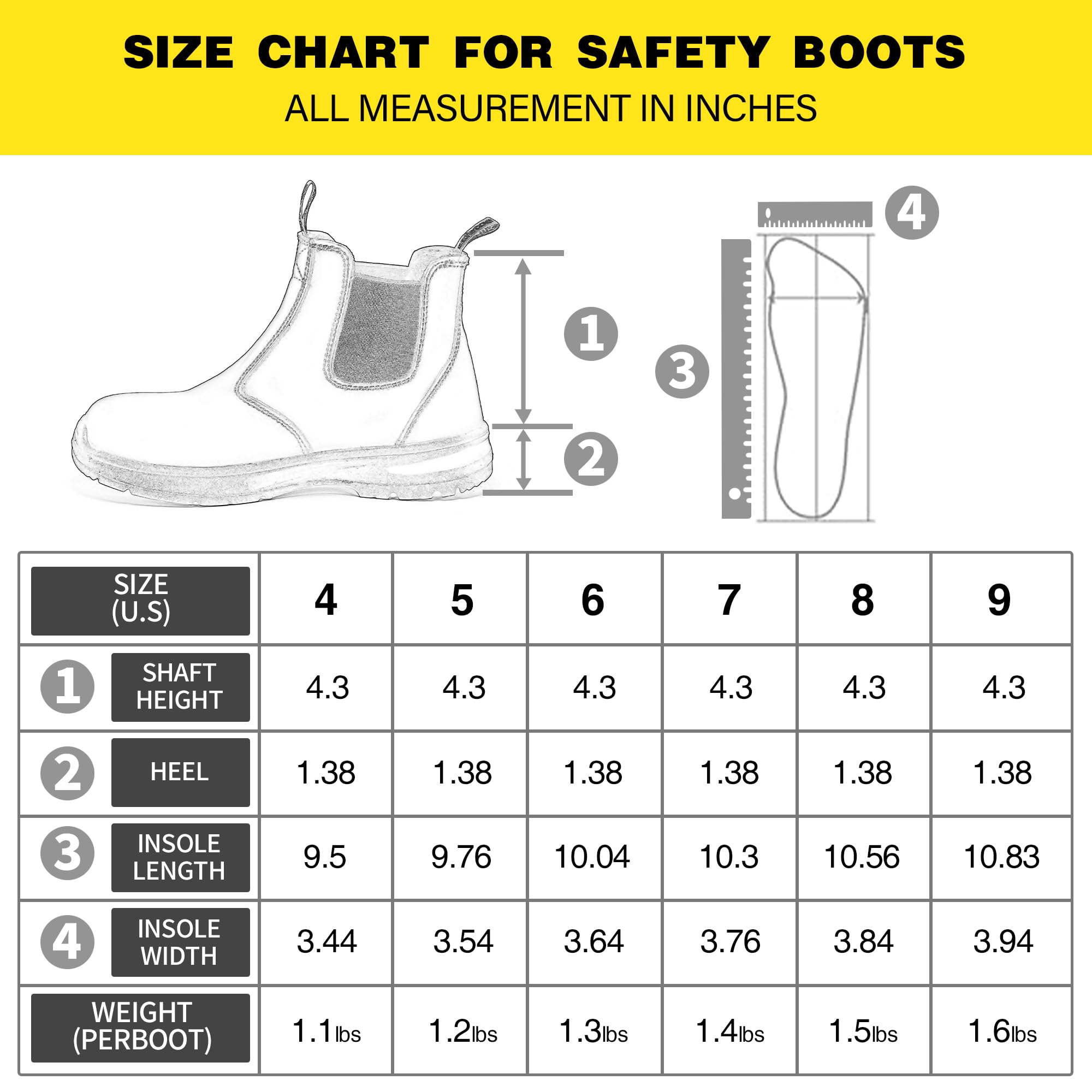 SAFETOE Botas de Seguridad Chelsea Slip-On para Mujer - Punta de Acero Antiagujero Resistente a Aceite/Agua ESD Cuero Respirable S3