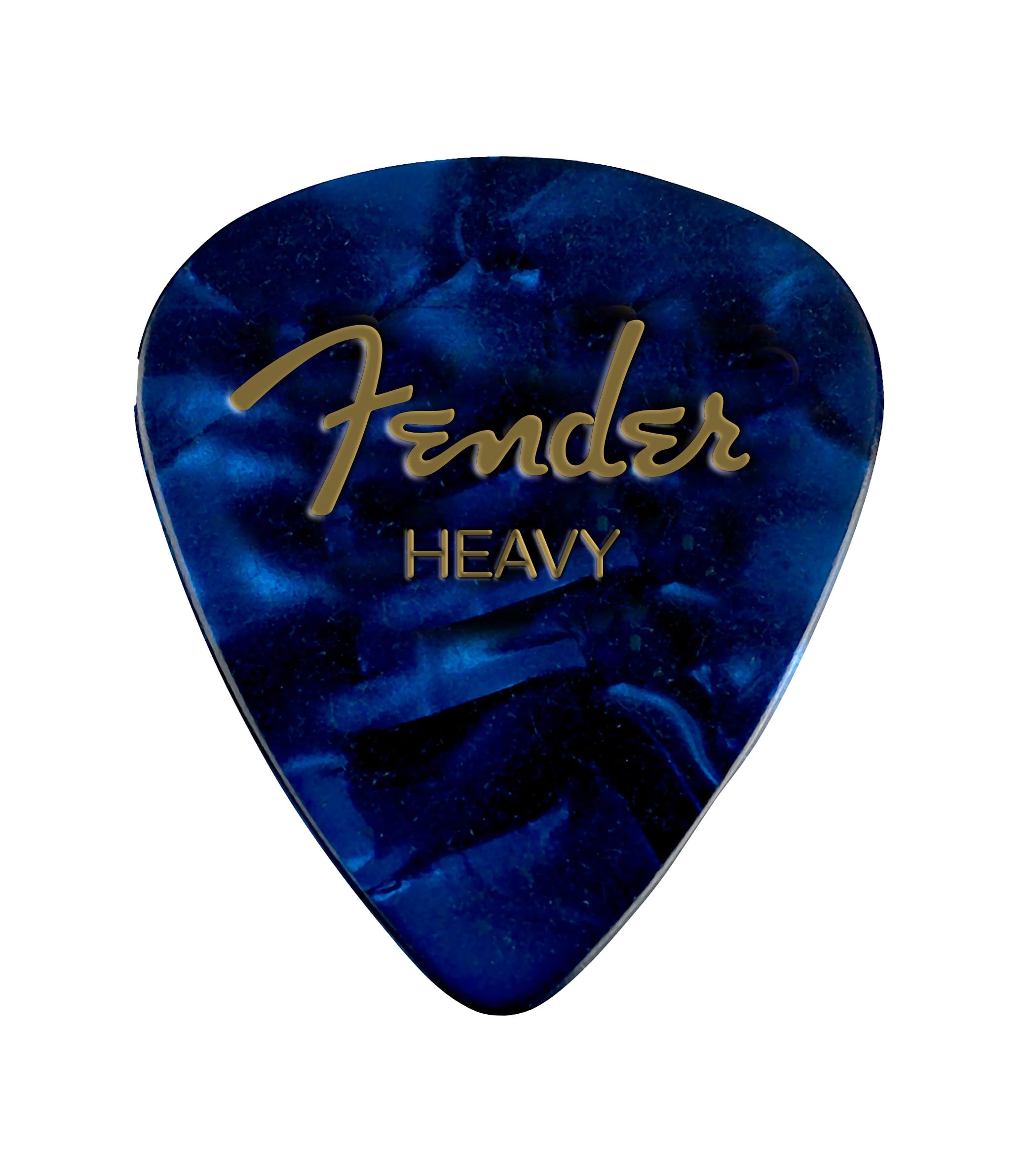 Fender Premium Celluloid Guitar Picks 351 Shape, Stocking Stuffers, Guitar Accessories, Blue Moto, Heavy, 12-Pack