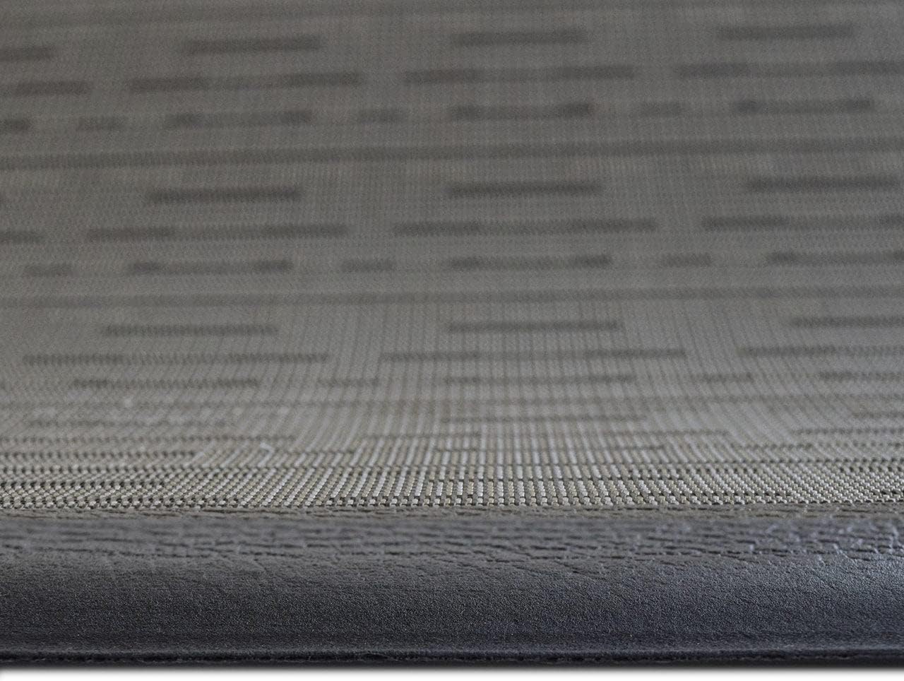 iCustomRug Ergonomic Anti Fatigue Mat, for Comfortable Standing in Kitchen, Bathroom, Workstation Memory Foam Mat 39"×20"×0.50" (L×W×H), Set of 2, Black