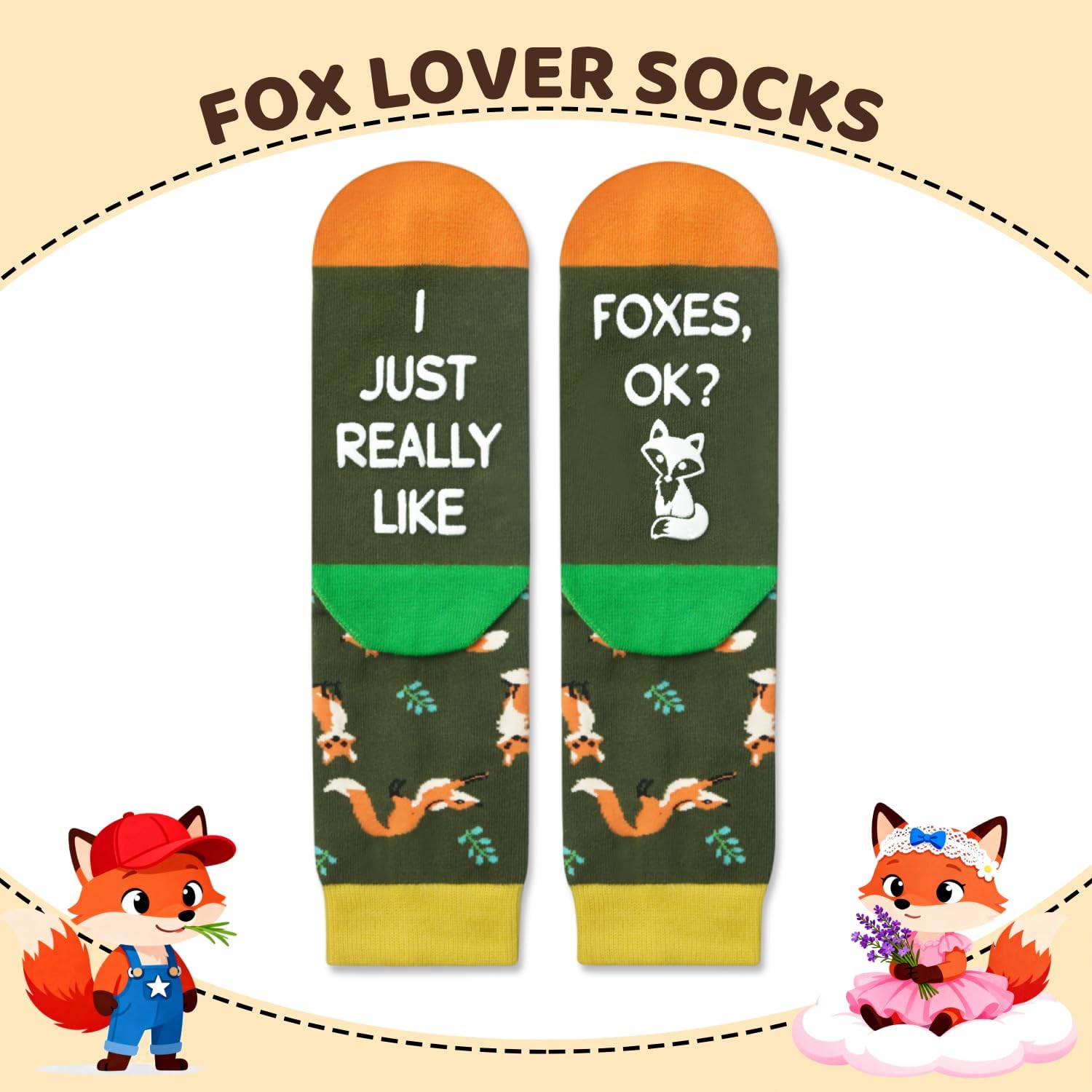 Zmart Funny Socks for Men Women - Fox Socks Shepherd Gifts for Teen Girls Boys - Image 6