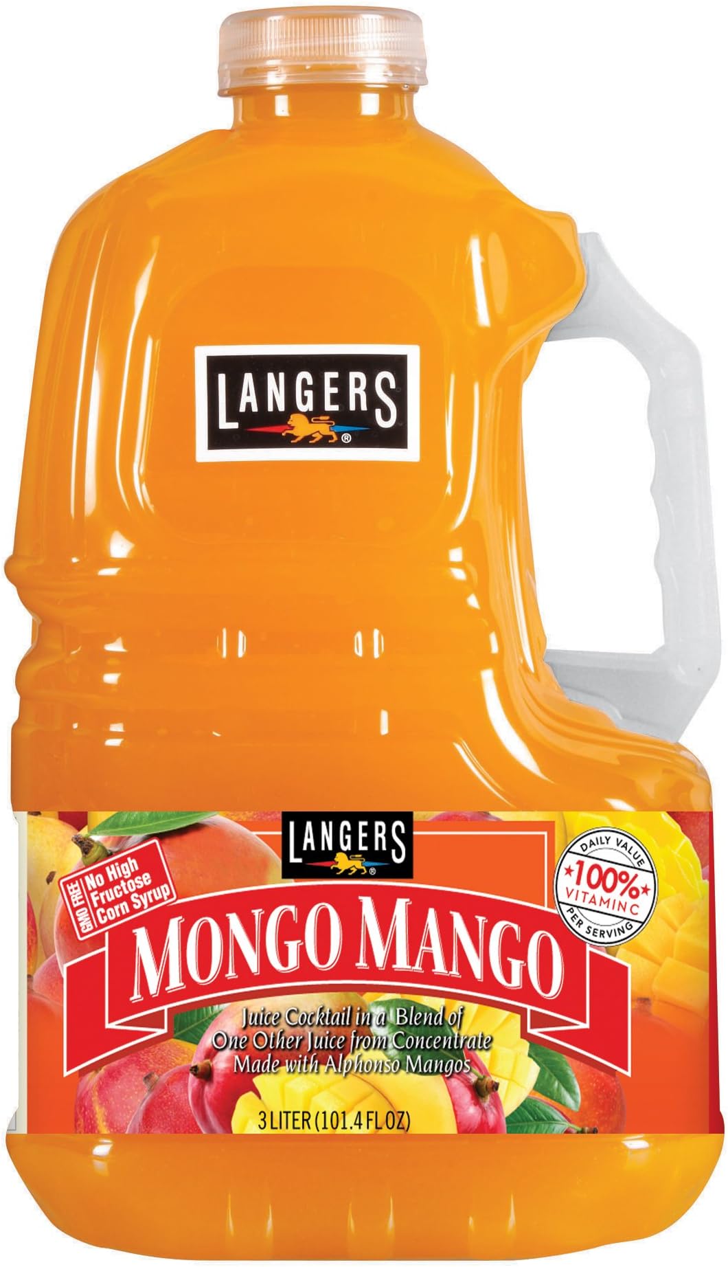 Langers Juice Cocktail, Mongo Mango, 101.4 Fl Oz (Pack of 4)