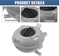 Vista 6 de X AUTOHAUX Tanque de depósito de radiador de refrigerante 5Q0121407A Botella de expansión de desbordamiento de refrigerante con tapa y sensor
