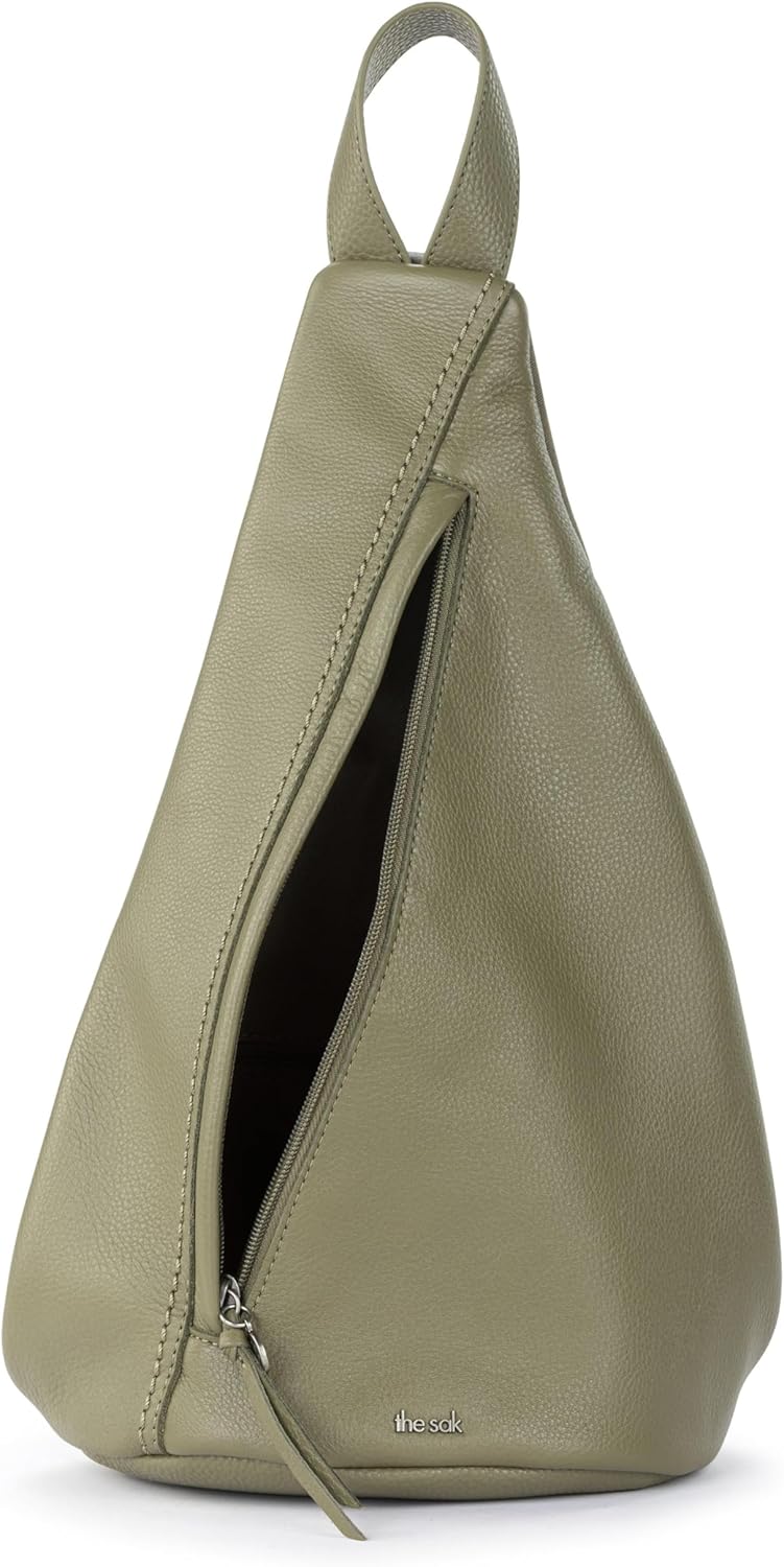 The Sak Geo Sling Backpack - Leather Women's Fashion Backpack for Everyday & Travel - Sling Crossbody With Zipper & Pockets - Image 4