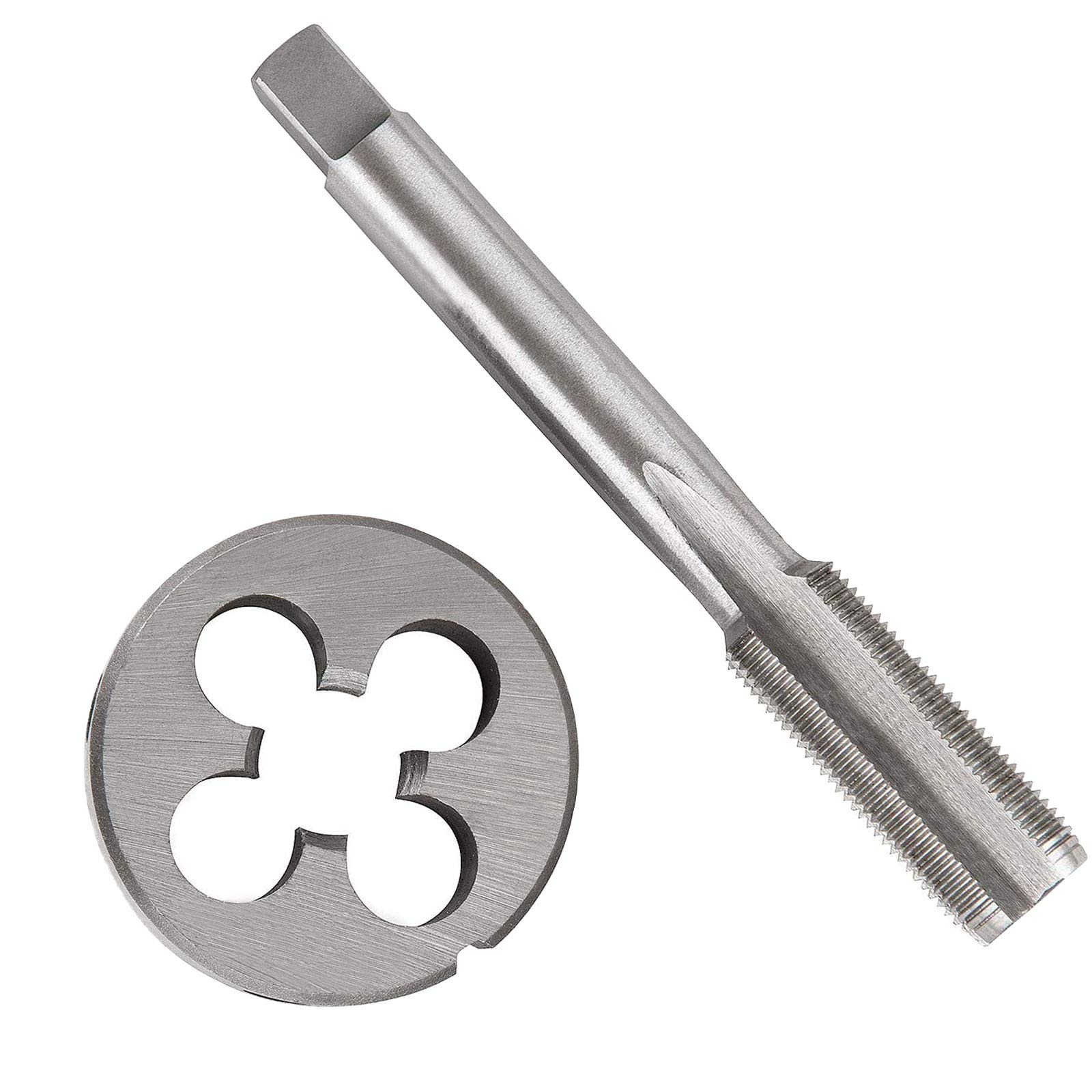 Uxcell M12 x 1mm Metric Tap and Die Set Machine Thread Tap with Round Die