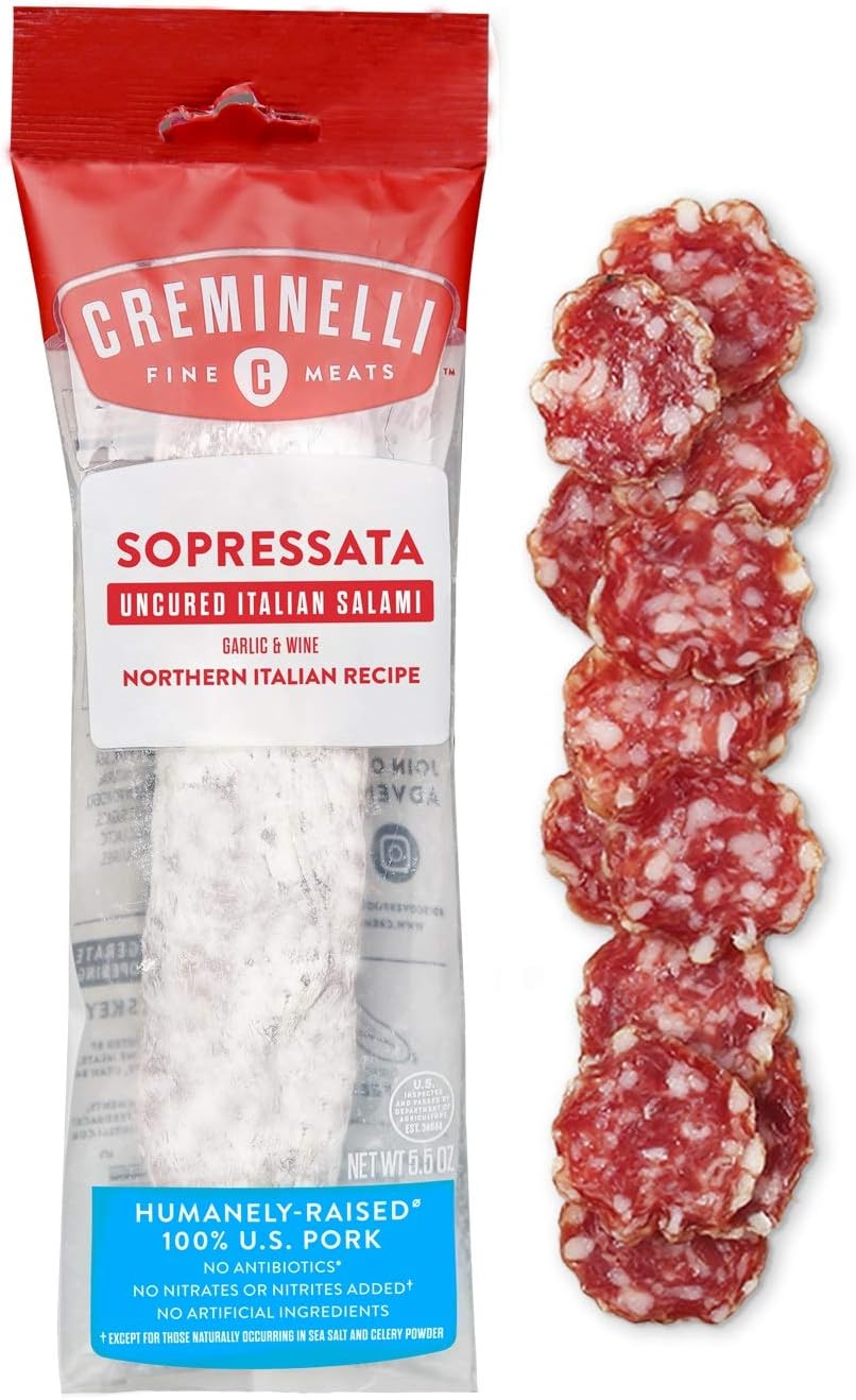 Creminelli - Italian Artisan Handcrafted Fine Meats, Sopressata, 5.5 Ounce