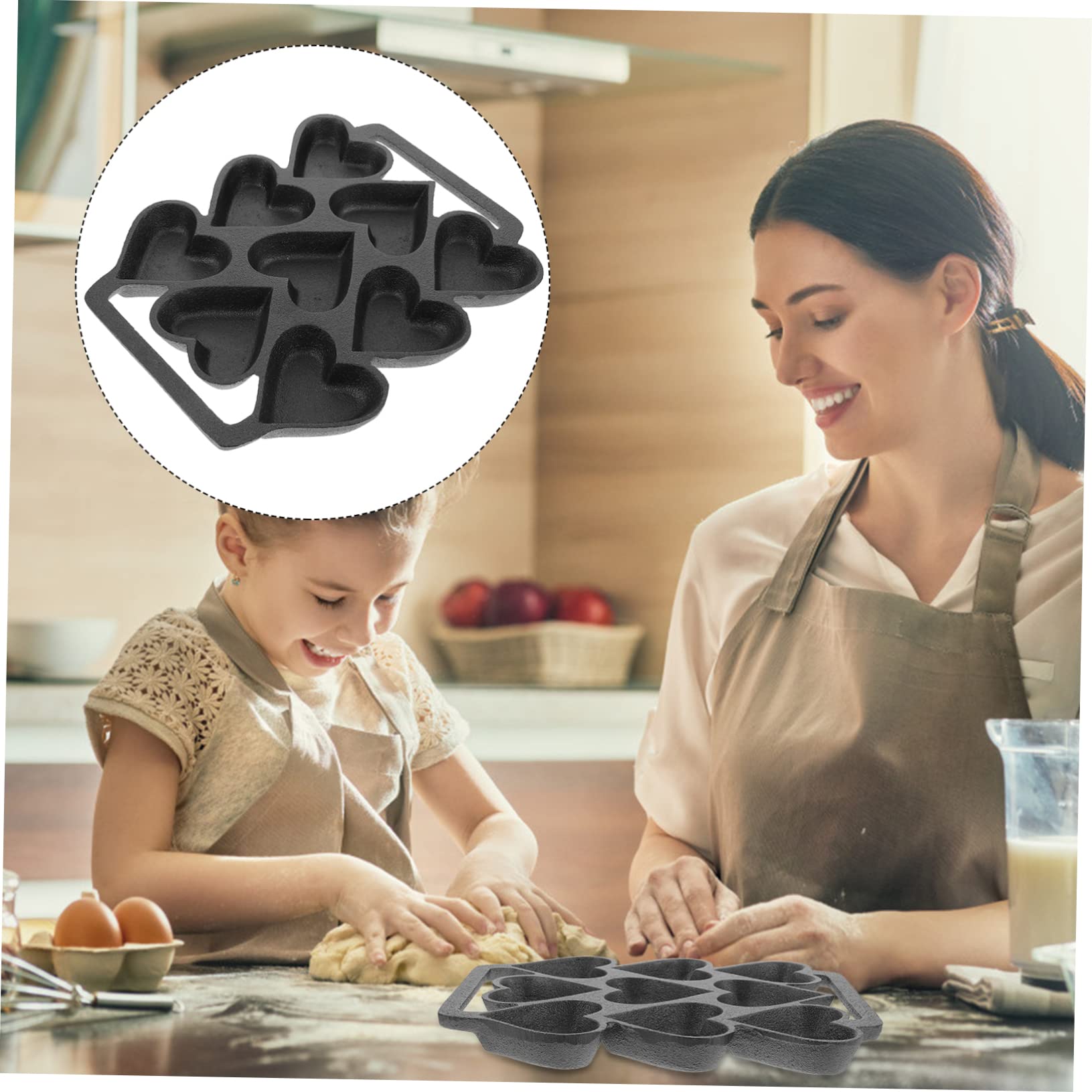 SHOWERORO Moule à Gâteau Forme De Cœur Cavités Pour Desserts Et Pâtisseries Aux Températures Élevées Et Basses Outil Pour Cuisine
