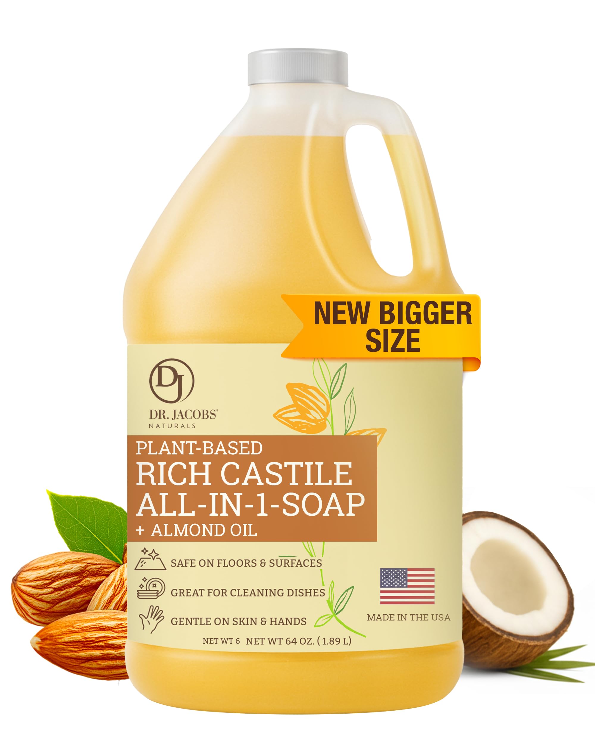 Amazon.com : Dr. Jacobs Naturals Pure Castile Soap, 64 oz Value