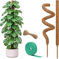 Craft911byLIME 2-Pack 28" Bendable Moss Pole for Monstera, Pothos & Climbing Plants - Strong Coco Coir Stakes