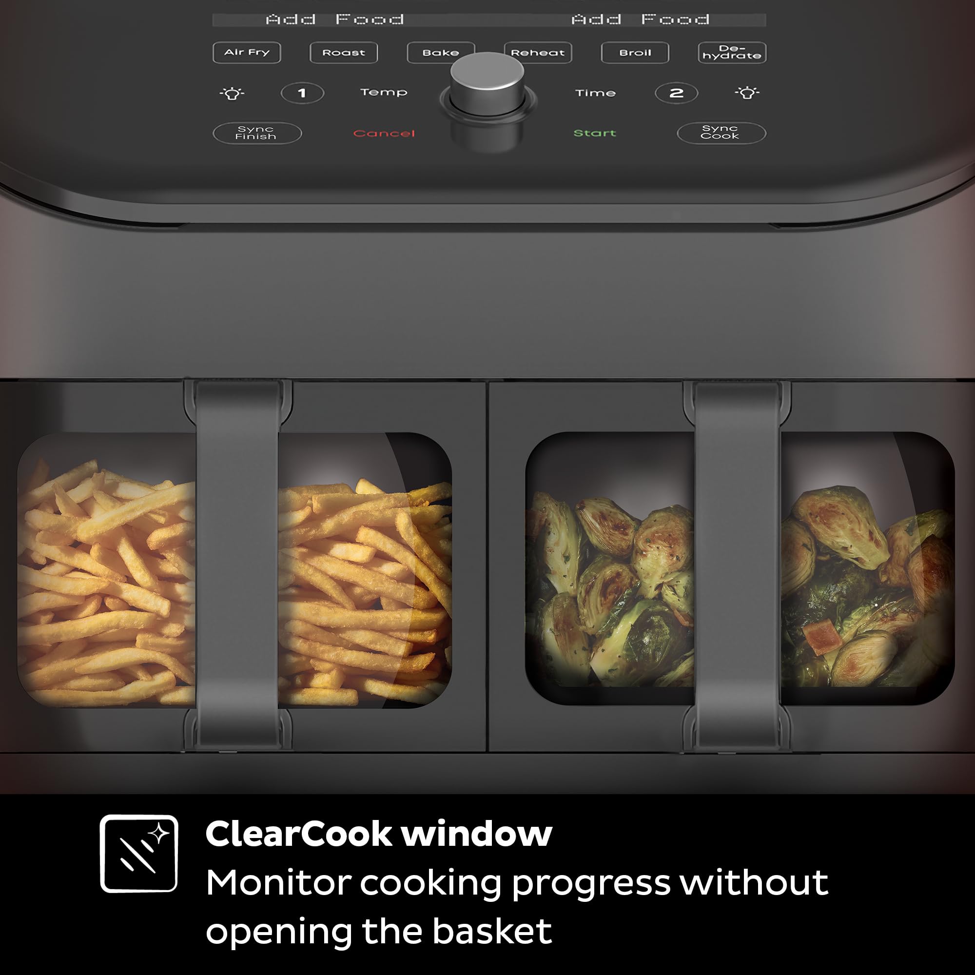 Instant Vortex Plus XL 8-Quart Dual Basket Air Fryer Oven.