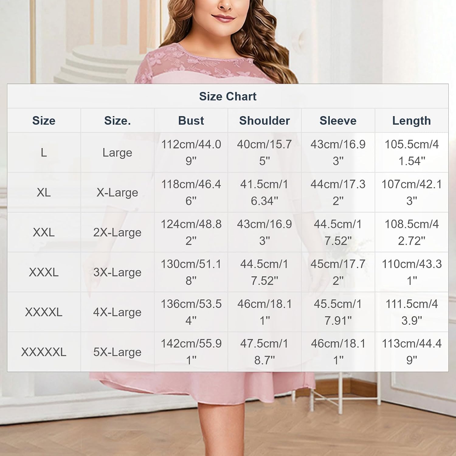 Women Lace Patchwork 3/4 Sleeve Cocktail Dress Plus Size Gowns | Oversized Party Dresses for Women, Crewneck Three Quarter Length Bell Sleeve Formal Dress Tiered Hem Evening Gowns