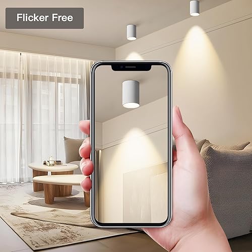 Miniatura 6 de Foco de techo LED de 3.1 pulgadas, cilindro interior Downlight 7W 3000 K, luz cálida, luz blanca de aluminio, para pasillo, galería, cocina, sala de