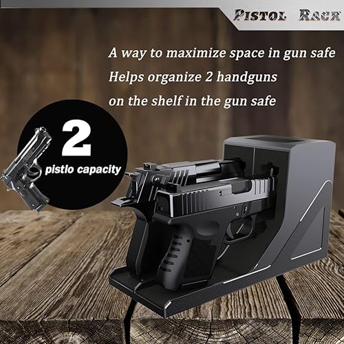Miniatura 9 de Estante protector universal para pistolas, para almacenamiento seguro de armas, soporte para cargador de armas, 1 soporte para pistola y 3 ranuras