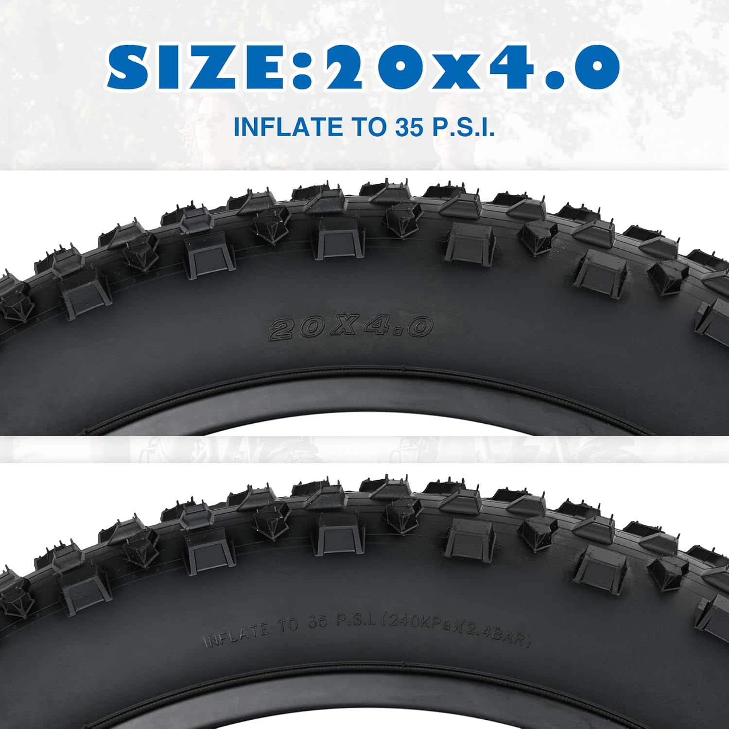20x4.0 Fat Tire 20 Inch Fat tire ebike Tires High-Performance Wear-Resistant Tires for E-Bikes Snow 20x4 Heavy Duty ebike Tires Durable All-Terrain