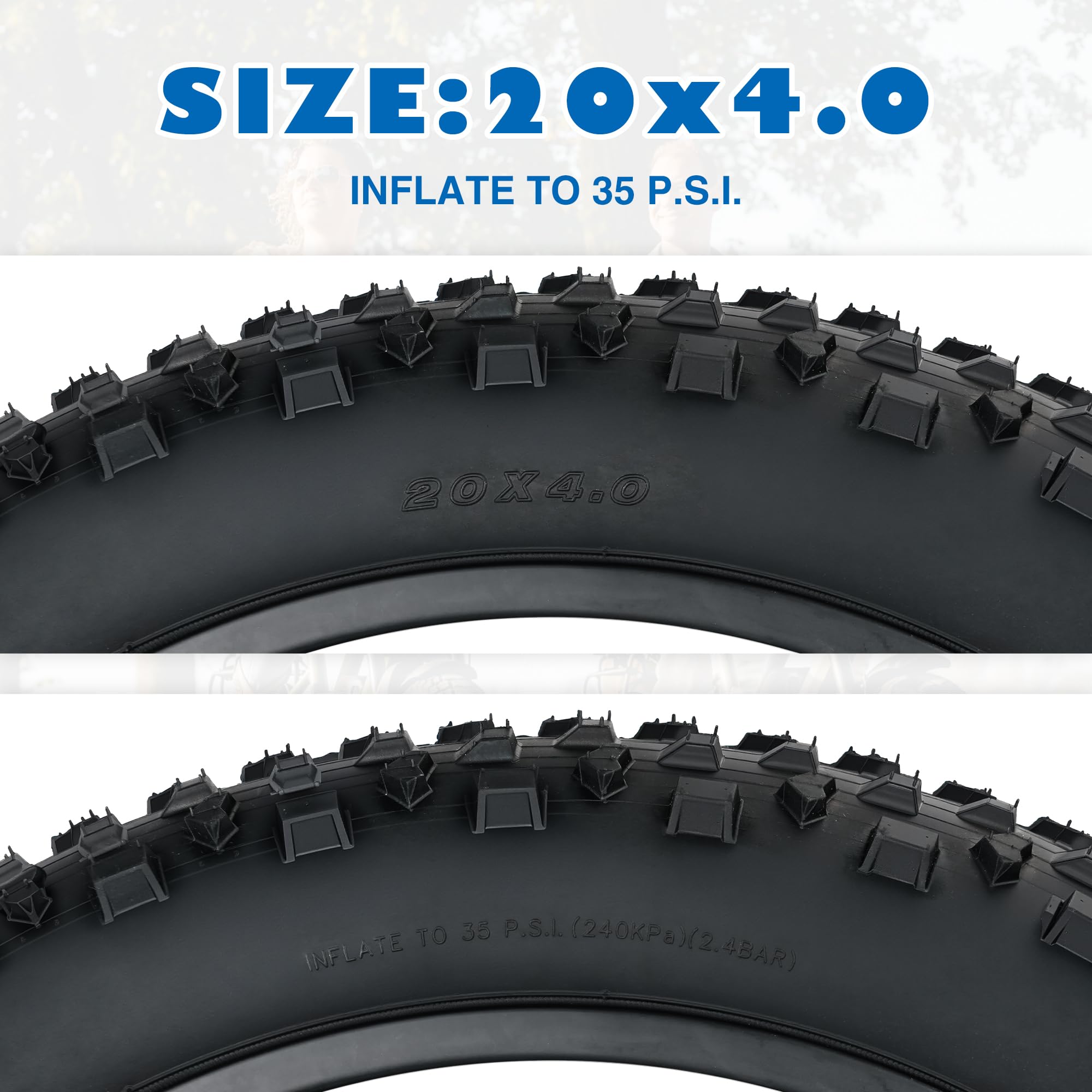 ZUKKA Heavy Duty, zestaw 2 szt. opon rowerowych Heavy Duty, 20 x 4,0, składane opony rowerowe z tłuszczem, kompatybilne z rowerami elektrycznymi, górskimi, miejskimi, 20 x 4,0