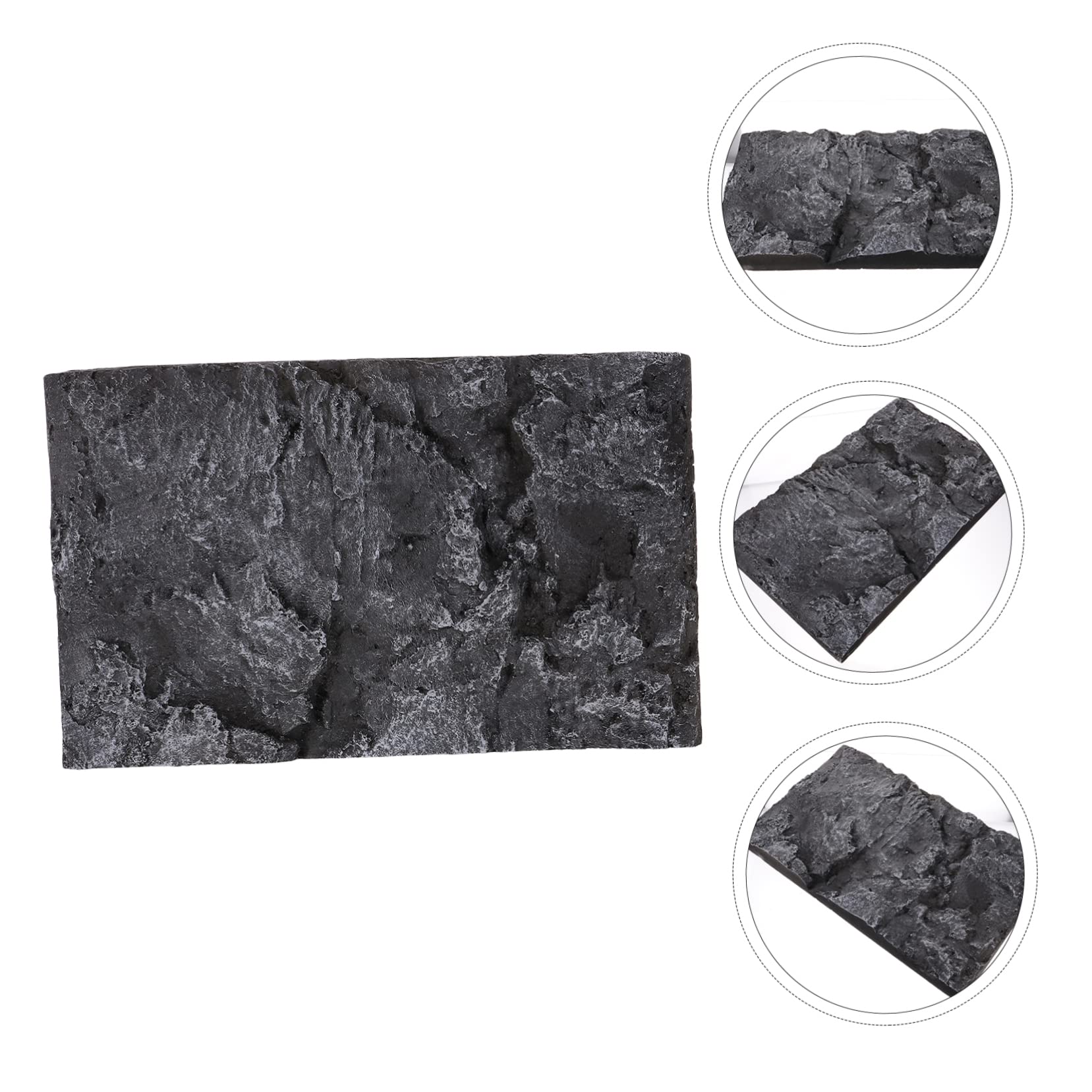 Gatuida Turtle Tank Accessories 3D Natural Background Board Reptile Cage Decor Easy Install