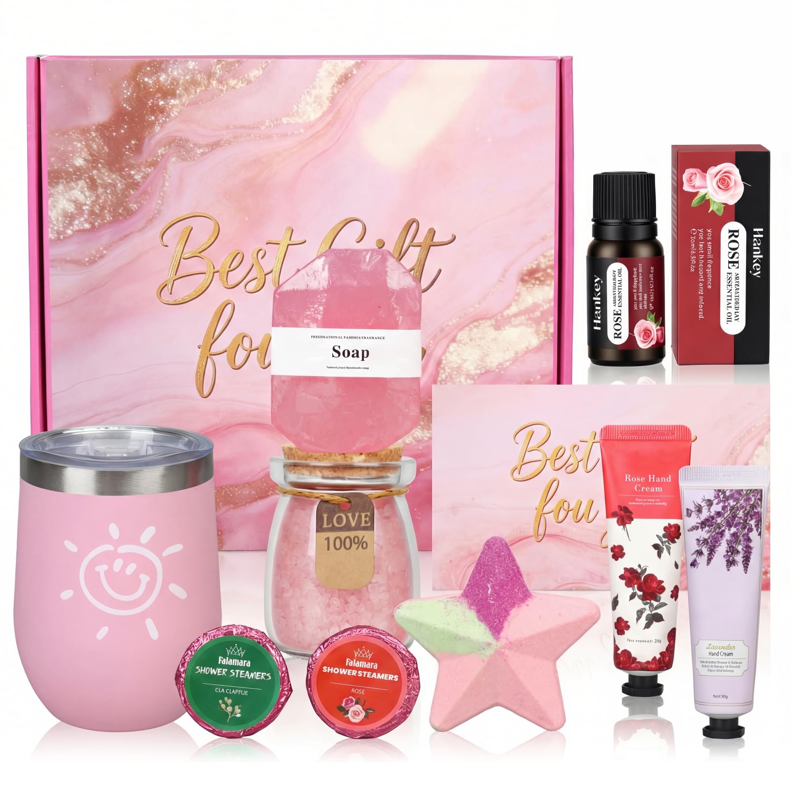 Fafamara Birthday Gifts for Women, Unique Happy Basket Gifts Pamper Box, Presents for Her, Unusual Hampers for Best Friends Female Mom Wife Daughter Sister Girlfriend Coworker Bestie Auntie