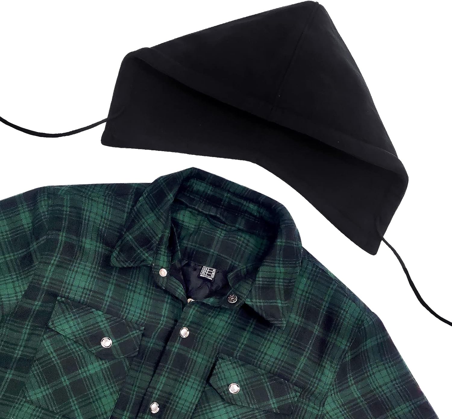 CHEXPEL Flannel Jackets for Men Long Sleeve Plaid Shirt Jacket Quilt Lined Hooded with Button Down Winter Coat - Image 5