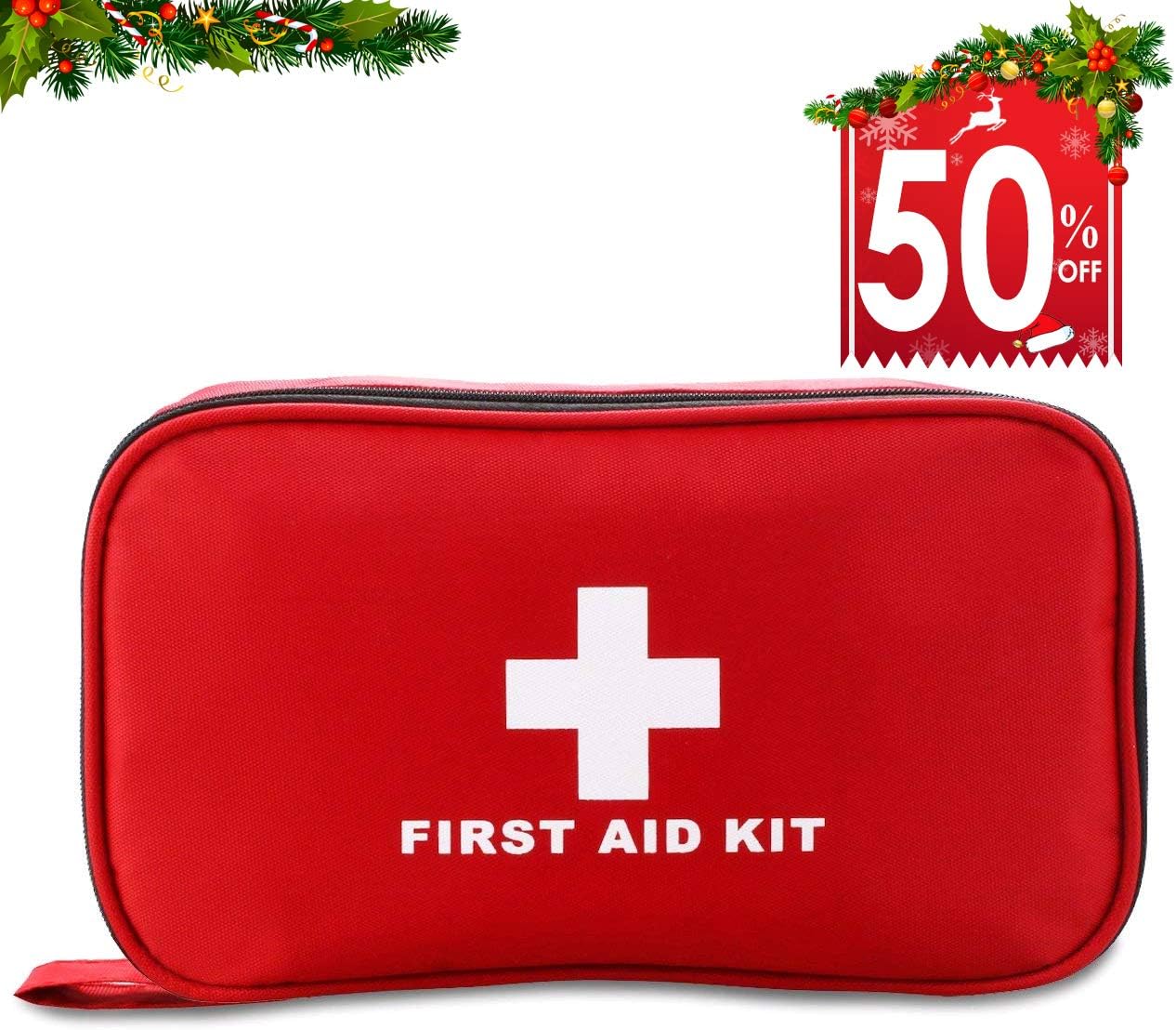 LOFTWELL First Aid Kit 180 Piece Emergency Medical Supplies Survival Bag for Home, Office, Car, Camping, Hiking, Outdoor Survival