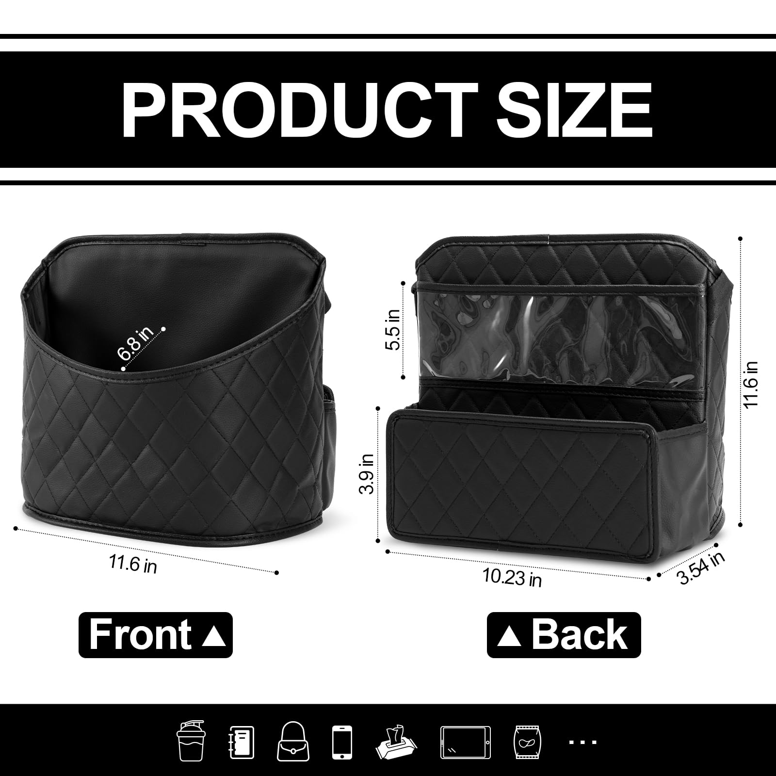 BORSA DA AUTO Da Appendere Tra I Sedili, Organizer per Sedile Dell'Auto