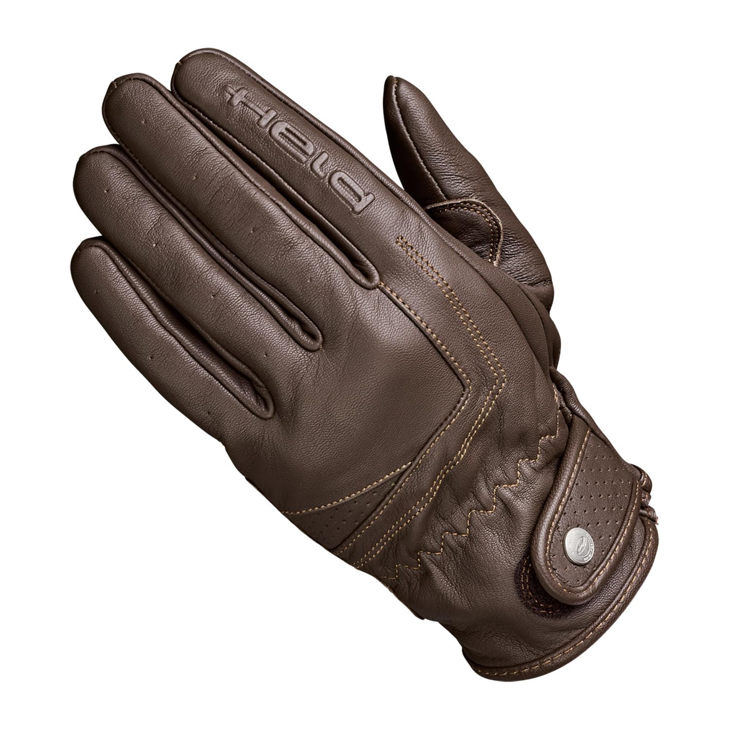 Held Classic Rider - Urban Motorrad Handschuhe Herren - Leichte Sommer Motorradhandschuhe, Ziegenleder, perforierte Finger, Atmungsaktiv, CE-Zertifiziert Level 1, Schwarz, Größe 14