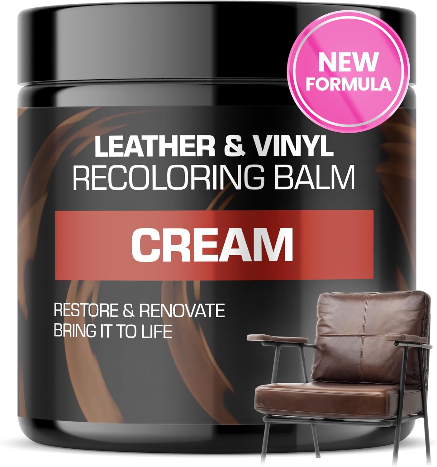 FORTIVO Leather Recoloring Balm, Color Restorer, Scratch Remover, Couch Paint and Repair, Leather Balm for Couches Cream