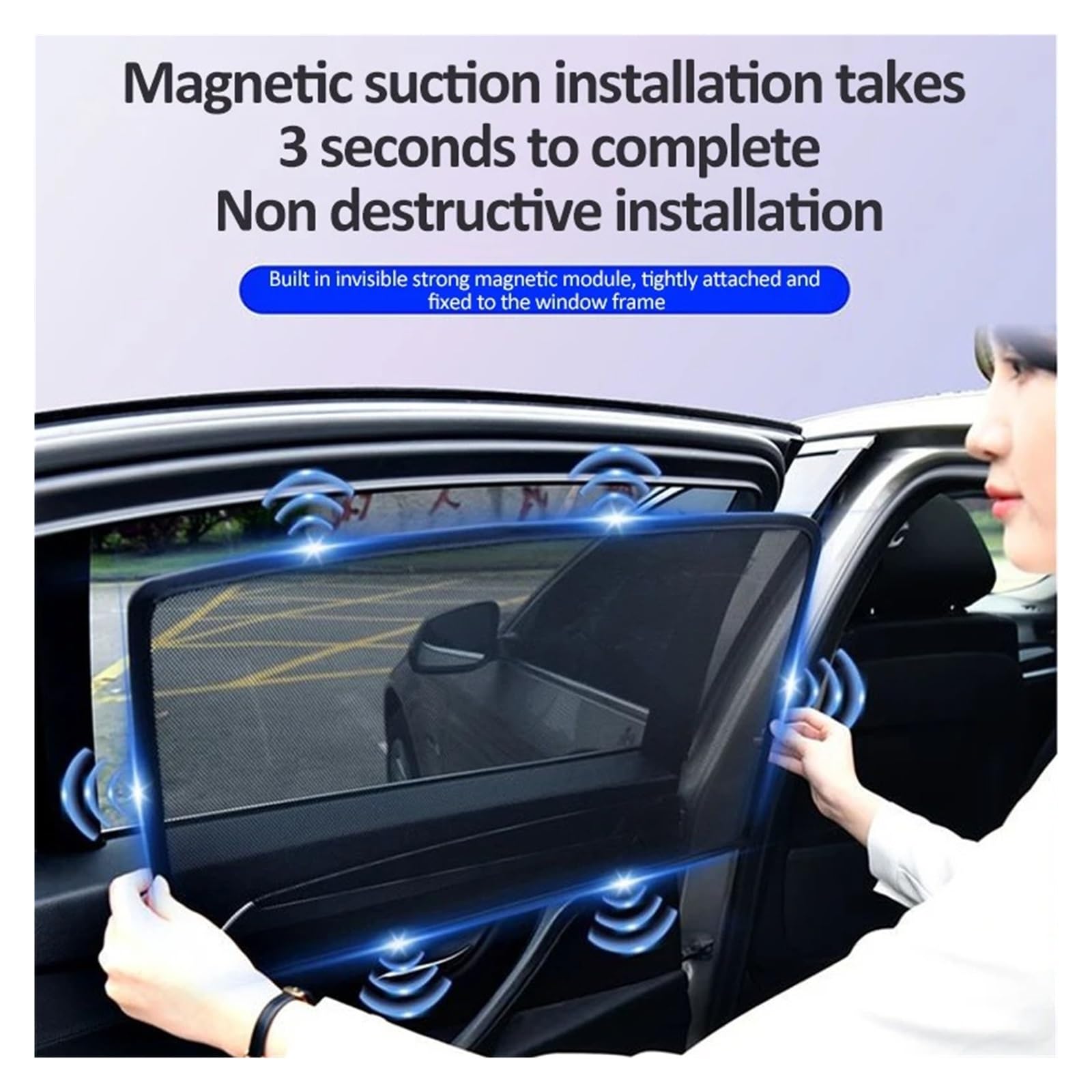 Auto Sonnenschutz Frontscheibe Innen Für Leapmotor T03 Zubehör 2020 2021 2022 2023~2025 Magnetischer Auto-Sonnenschutz Schild Windschutzscheibenvorhang Seitenfenster(3pcs Set)