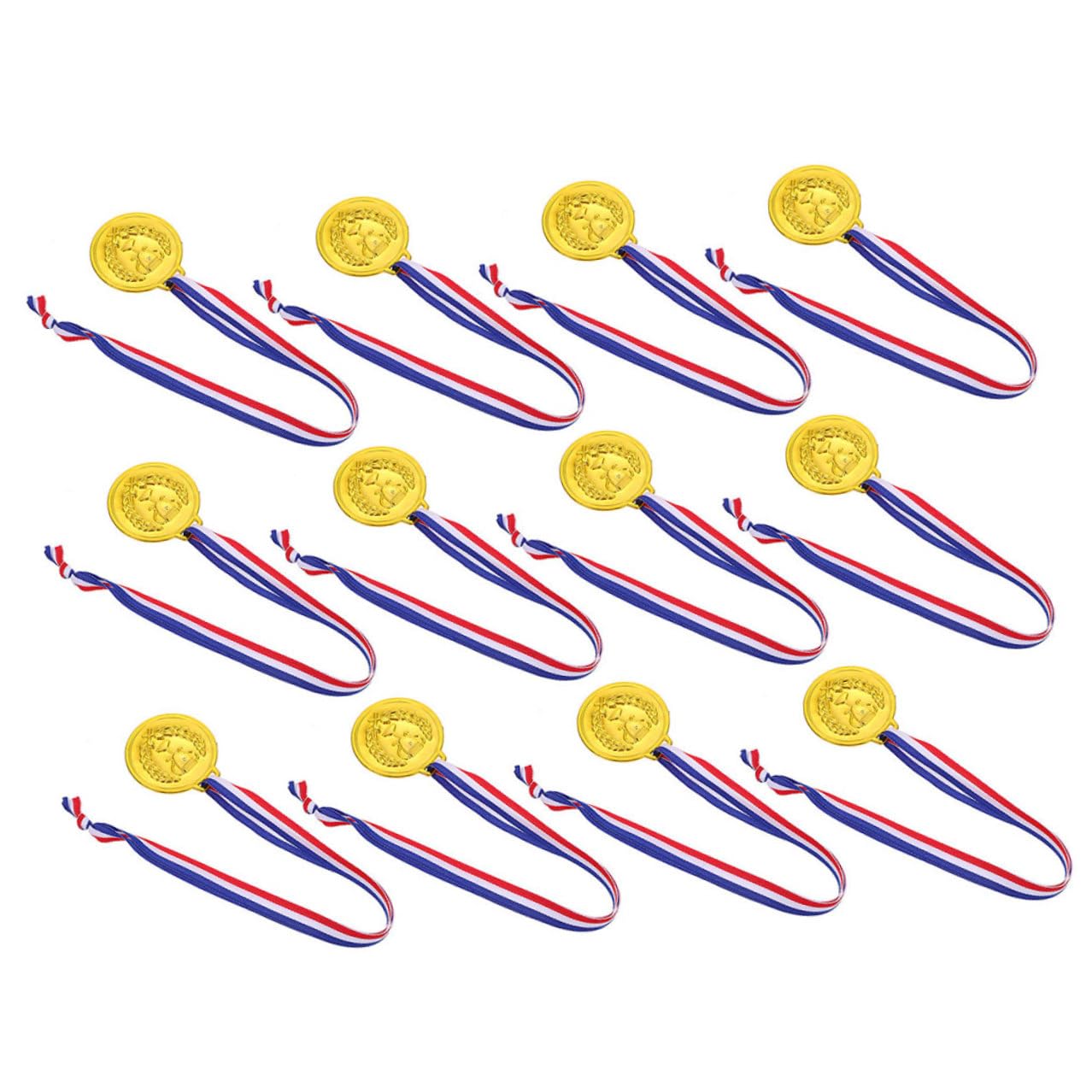 ULTECHNOVO Medallas de Oro Metálicas para 50 Piezas de Medallas Deportivas de Victoria de Fútbol Premios de Campeón Portátiles para Fiestas y Eventos Deportivos Infantiles