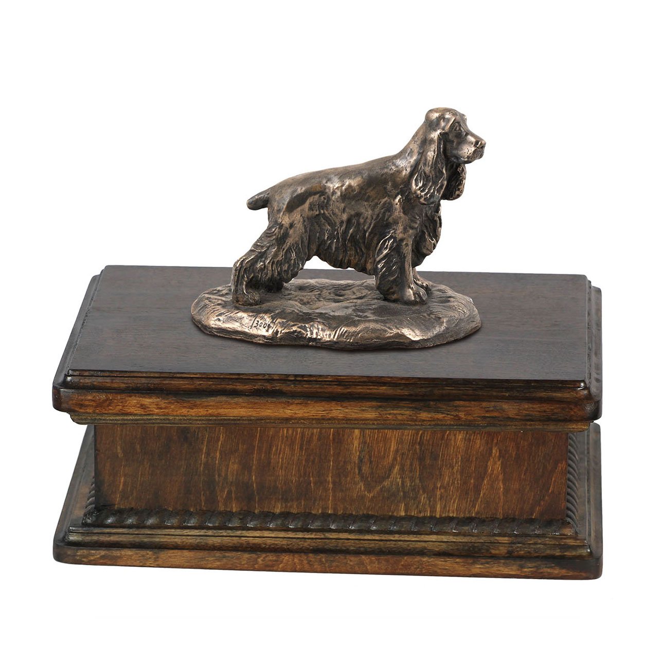 Urne commémorative chien bronze coulé à la main Art-Dog