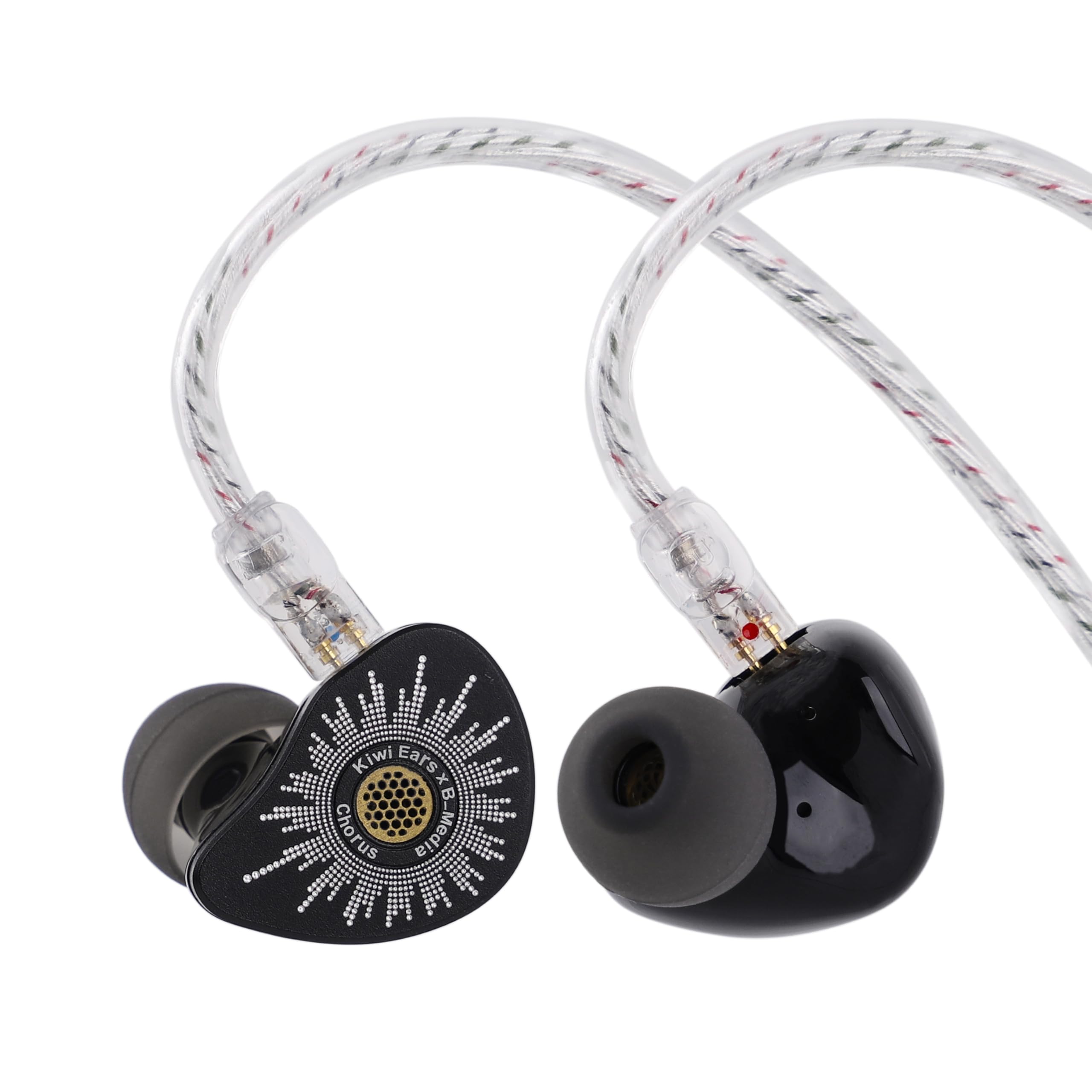 Photo 1 of Linsoul Kiwi Ears x B_Media: Chorus in Ear Monitor,DLC Diaphragm Dynamic Driver Wired Earbuds CNC Metal Faceplate IEM,with Dual Silver-Plated Cable,Earphones for Audiophile (1, Black, 3.5mm No Mic)