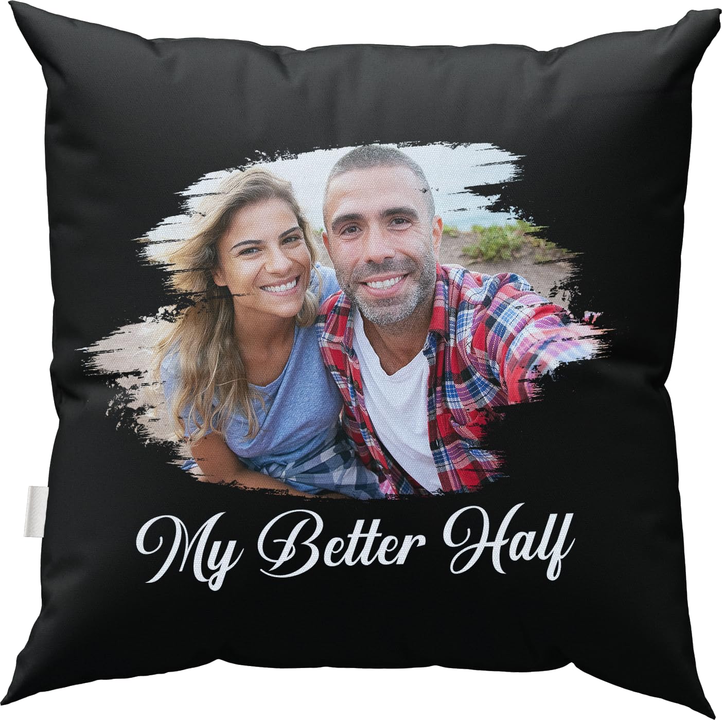 Personalised Valentines Gift Cushion Cover: Custom Pillow Gifts For Her Him On 100% Washed Cotton Canvas Style 4