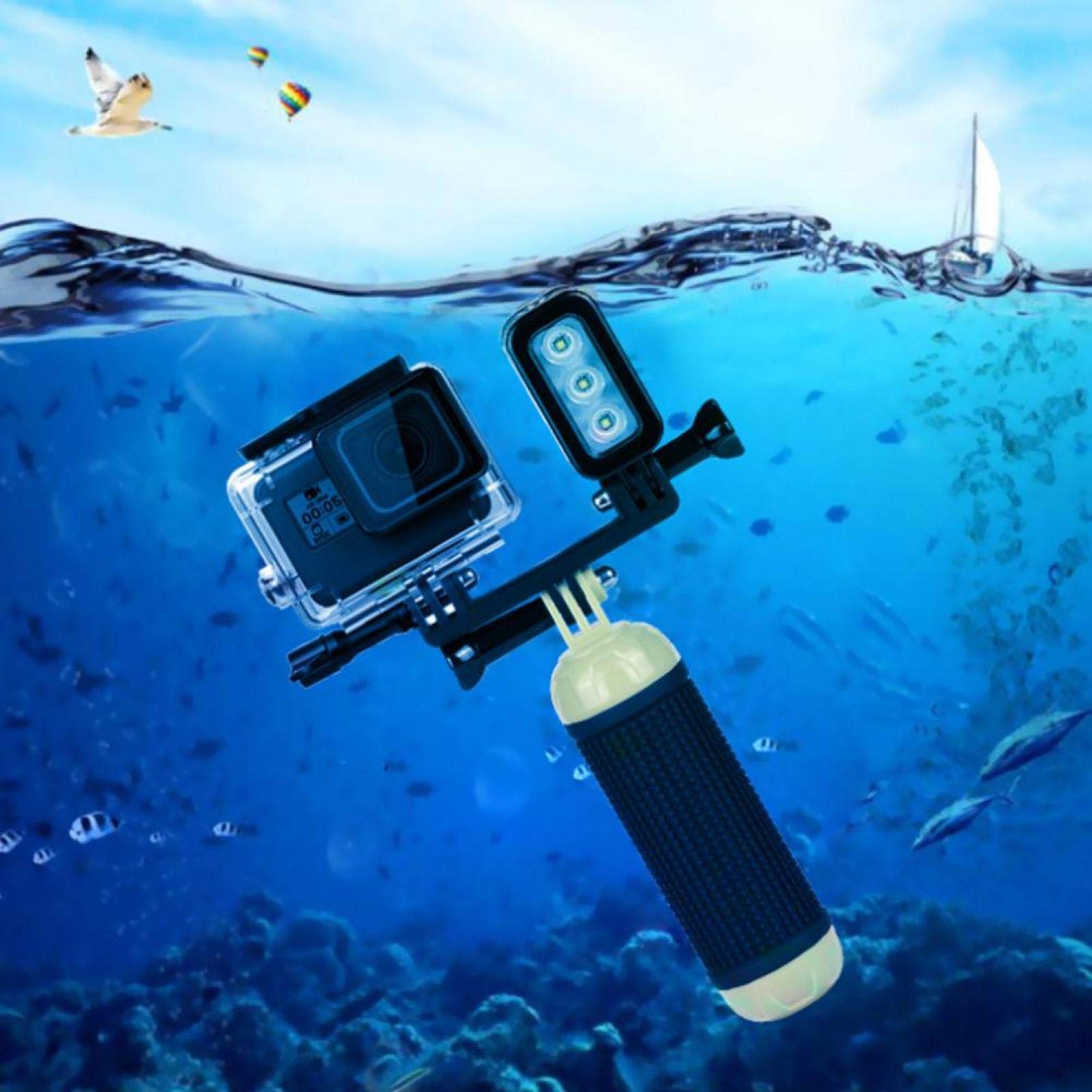 Unterwasser-Fülllicht, USB-Akku-LED-Video-Fülllicht-Action-Kamera Unterwasser-Tauchlampe für -Sportkamera