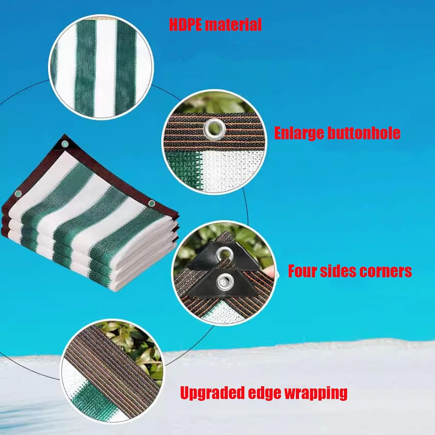 Shade Cloth for Patio 26x26ft, Sun Shade Cloths Easy Install, Sunshade Net for Garden, Sunblock Shade Cloth Net, Shade Cloth with Grommets, for Pergola, Greenhouse, Plants Growing, Chicken Coop