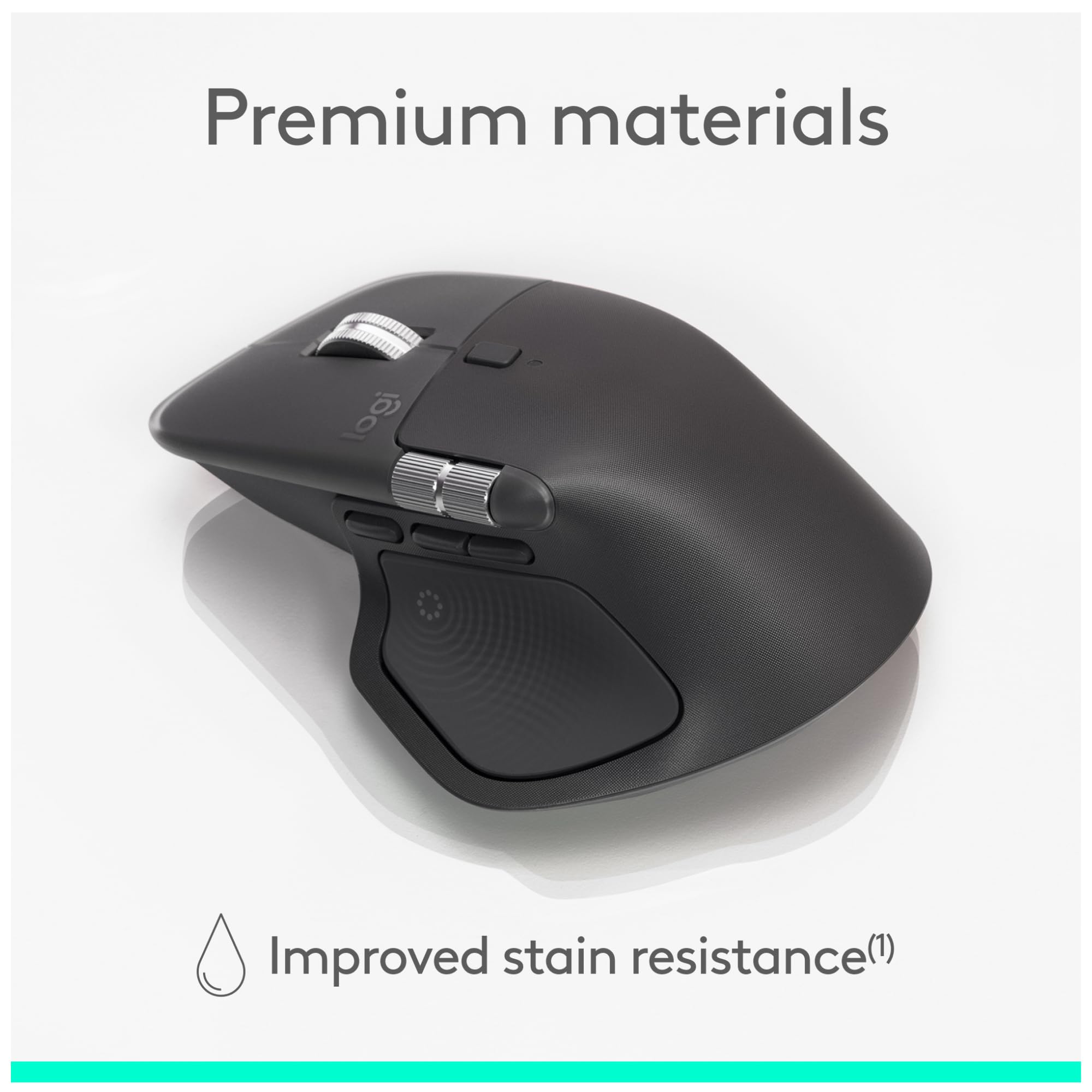 Logitech MX Master 4 for Business, bezprzewodowa mysz z dyskretnymi kliknięciami, 8000 PPP, przewijanie MagSpeed, odbiornik Logi Bolt, Bluetooth, akcje pierścienia, dotykowe, ładowanie USB-C-Graphite