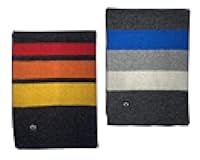 Patterned Wool Blanket in Blue White Gray - 4.5lbs Warm, Heavy, Washable, Large Bundle Patterned Wool Blanket in Sunset Peak - 4.5lbs Warm, Heavy, Washable, Large