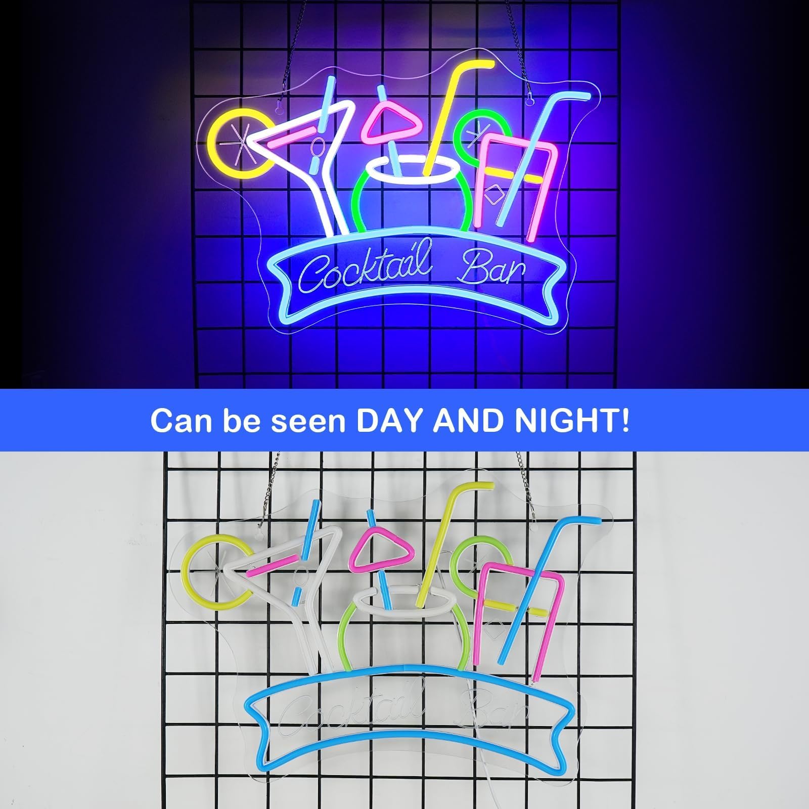 ineonlife Cocktail Bar Neon Led,Bar Luces Neon Utilizados Para La Decoración De Paredes,Letrero Led Para Decoraciones De Bars,Pub,Fiesta,Club,Sala