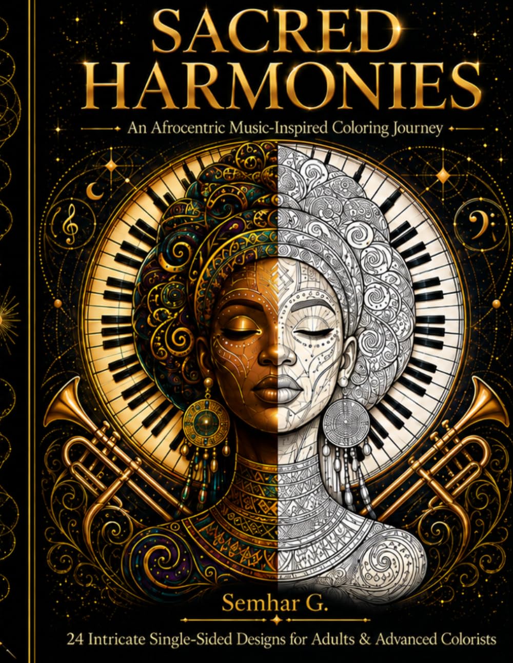 Sacred Harmonies: An Afrocentric Music-Inspired Coloring Journey
