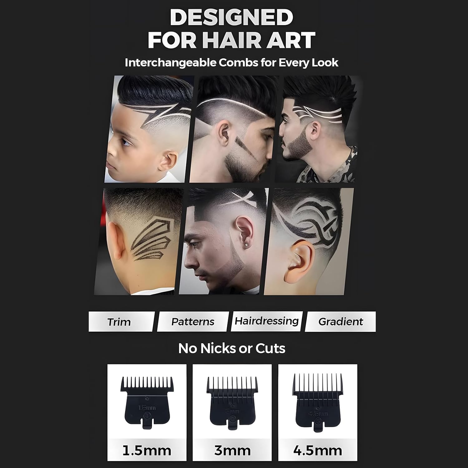 Household Digital Display Professional Electric Hair Clipper Set, Clippers and Trimmers Set with Maquinas De Cortar Pelo Profesionales Wall, Geta Clean, Fresh Haircut at Home (2 Set)