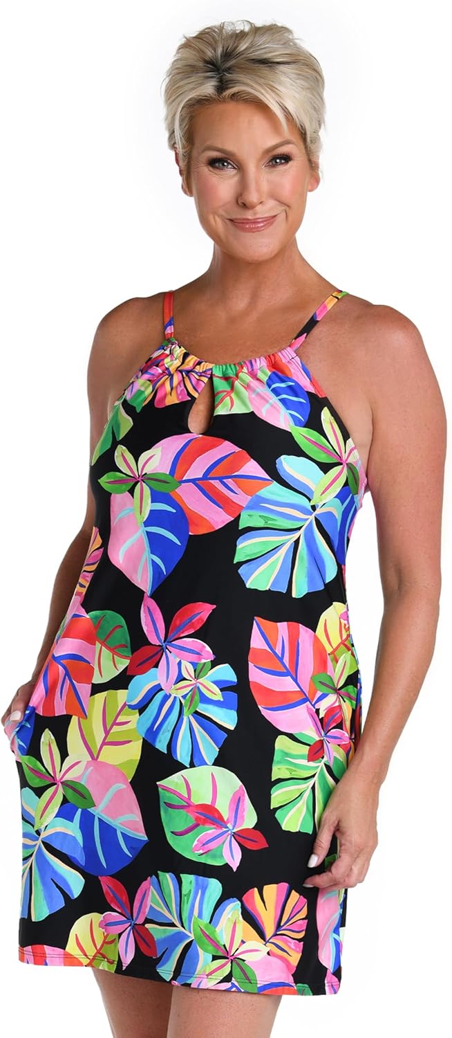 24th & Ocean Women's High Neck Dress Swimsuit Cover Up