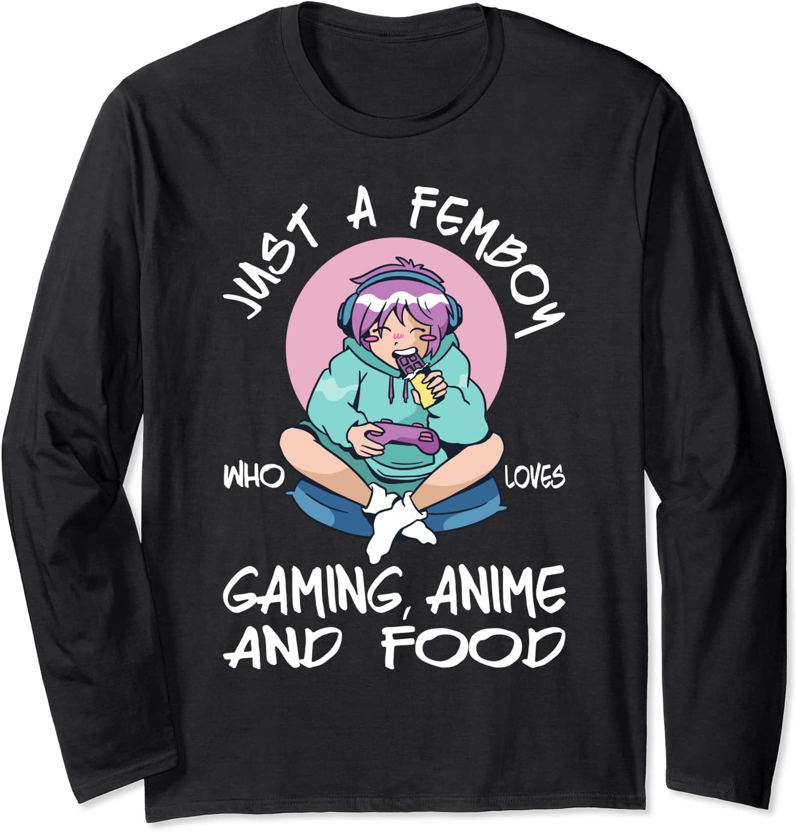 Femboy Outfit - Anime Gaming Femboy Top - Sissies Cosplay Long Sleeve T-Shirt